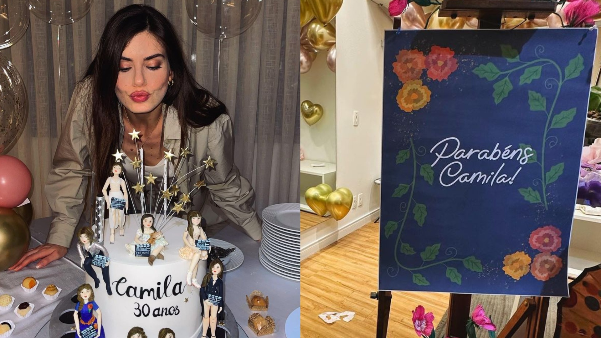Camila Queiroz mostra festas de seus 30 anos: ‘Privilégio’