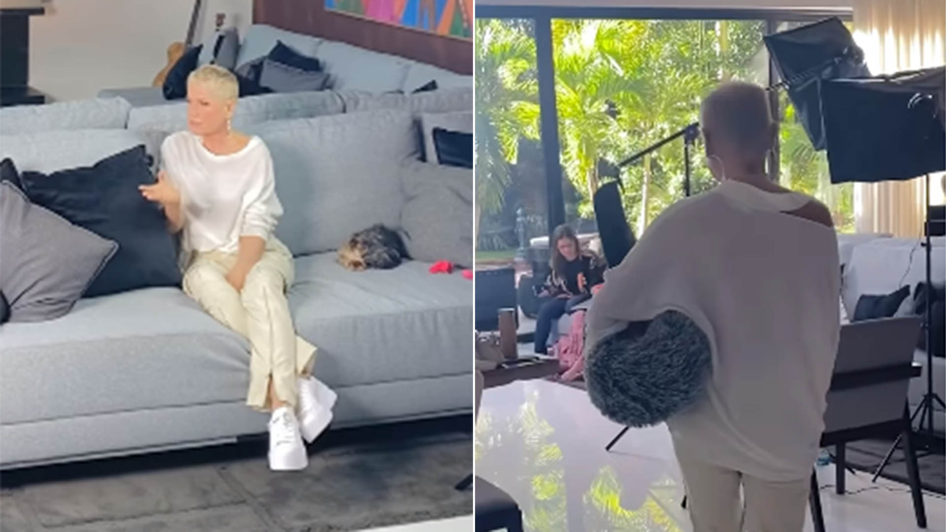 Xuxa Meneghel revela detalhes da sala enorme em sua mansão no Rio de Janeiro