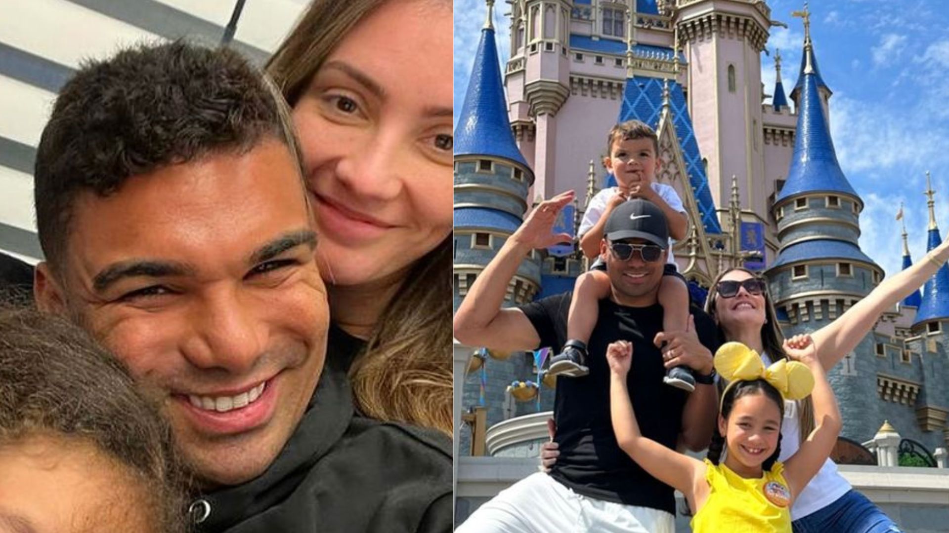 Casemiro leva a família para a Disney em meio a rumores de traição