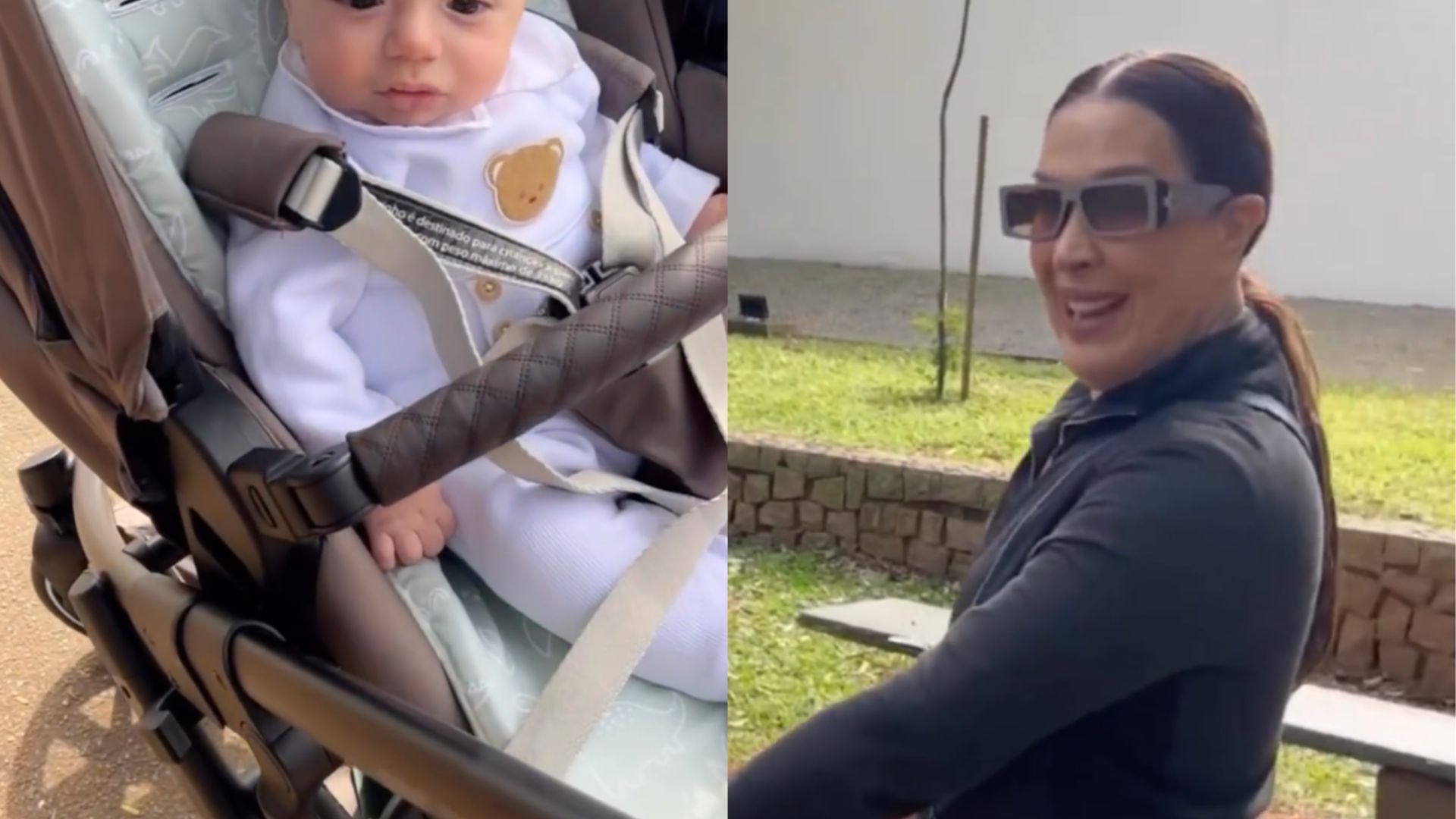 Claudia Raia leva Luca para passear no parque pela primeira vez: “Riqueza”