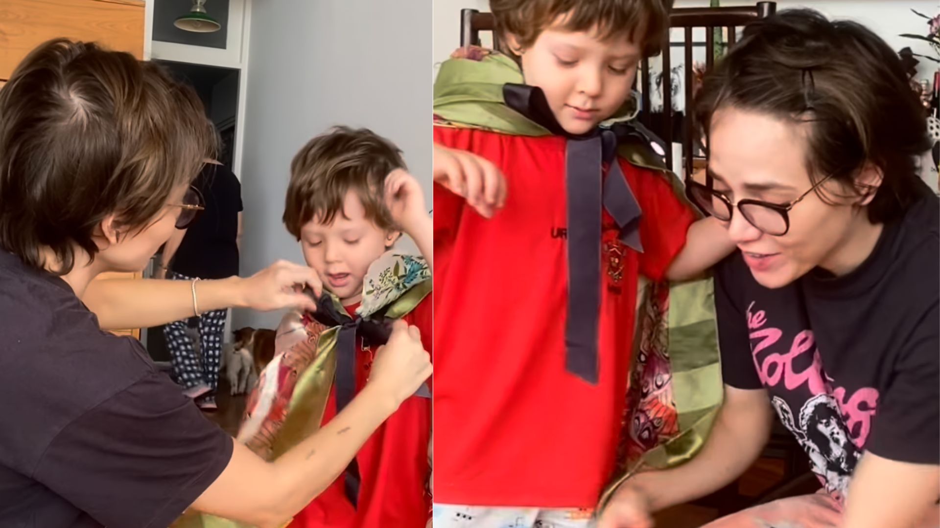 Mãezona! Letícia Colin se derrete ao costurar fantasia para o filho: “Inesquecível!”