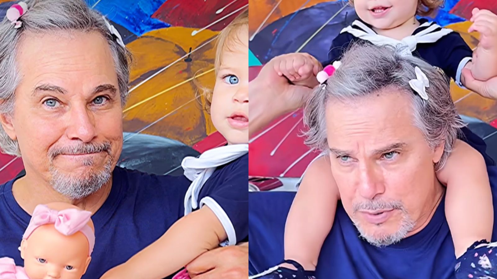 Edson Celulari se derrete ao brincar de boneca com a filha caçula: “Pai de menina”