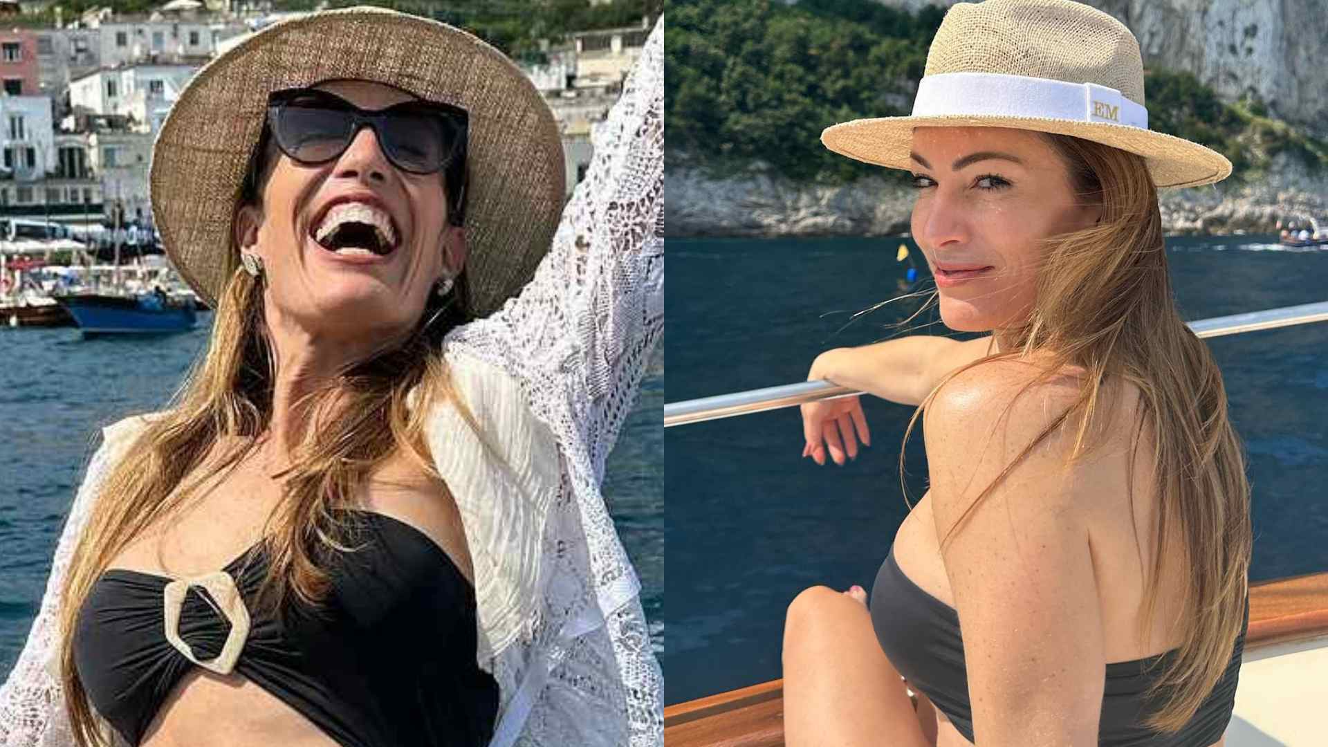 Na Itália, Elaine Mickely chama atenção ao exibir corpo sarado em cliques de biquíni