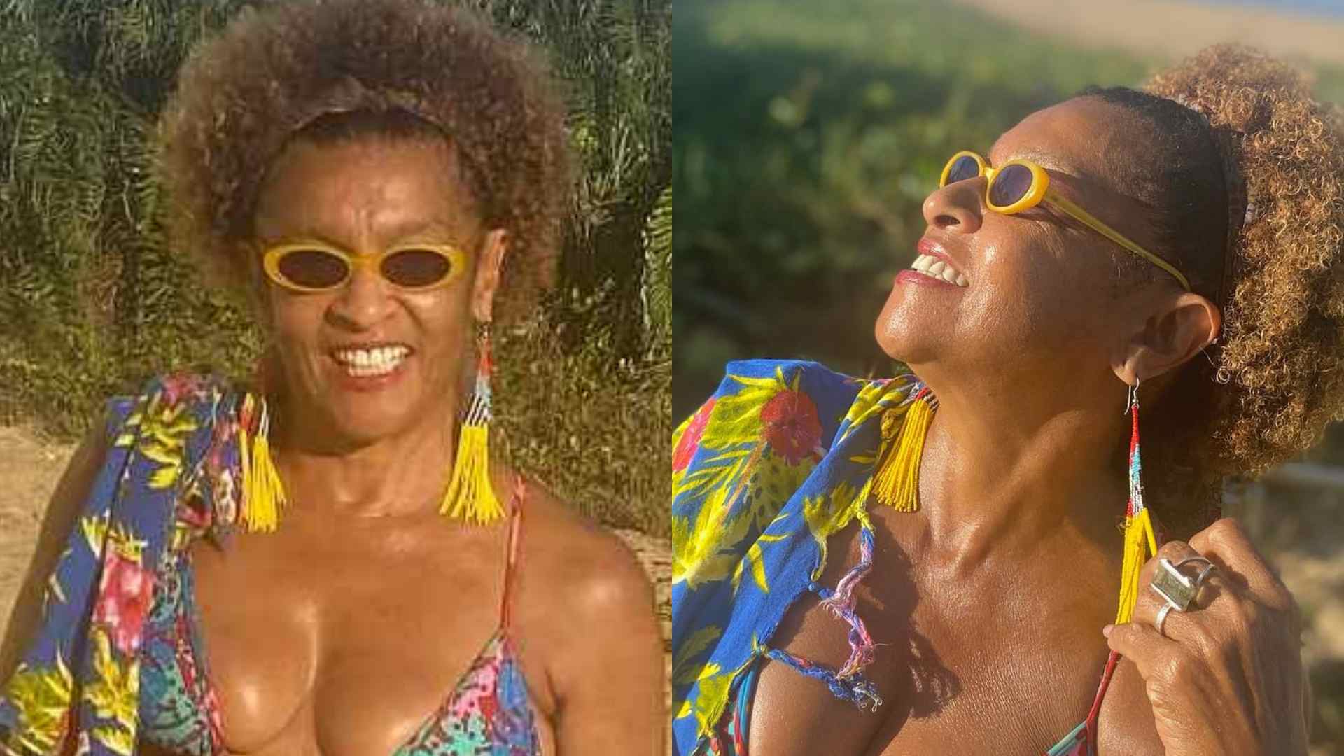 De biquíni, Elisa Lucinda esbanja beleza ao curtir dia na praia: “Tão linda”
