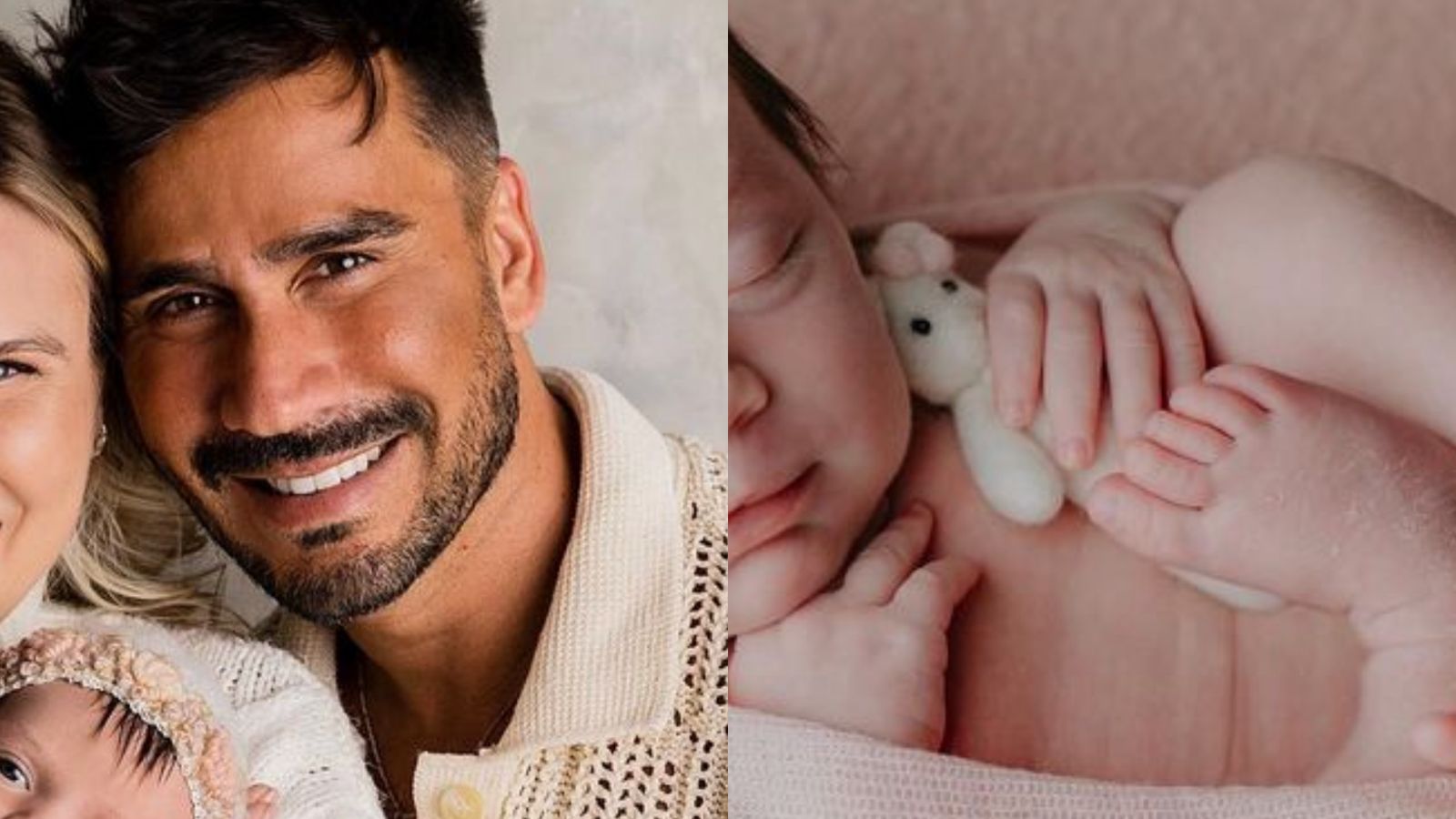 Filha caçula de Julio Rocha explode fofurômetro em ensaio newborn: “Cópia do papai”