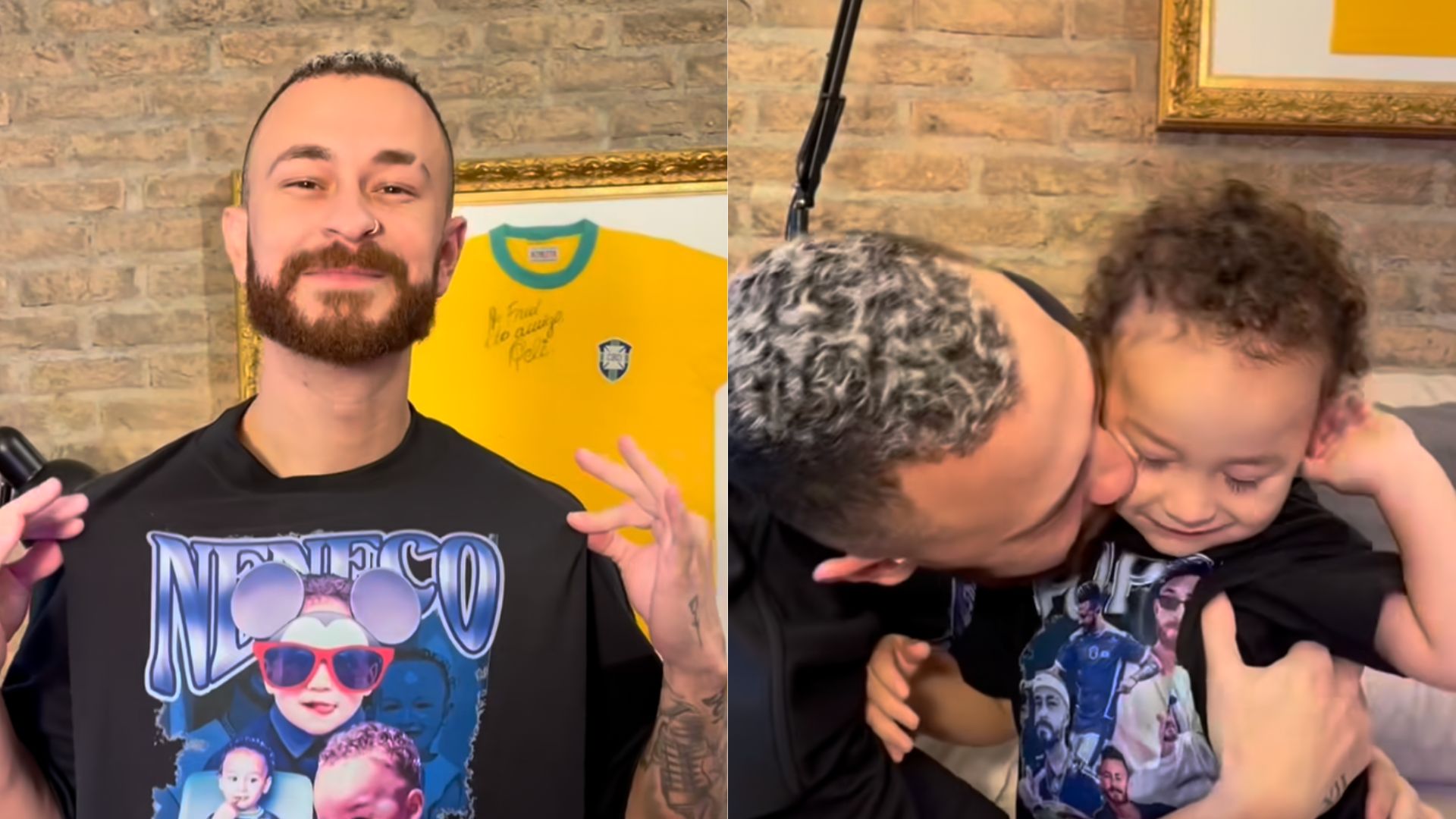 Fred Bruno encanta ao combinar looks com filho: “Zerei a vida”