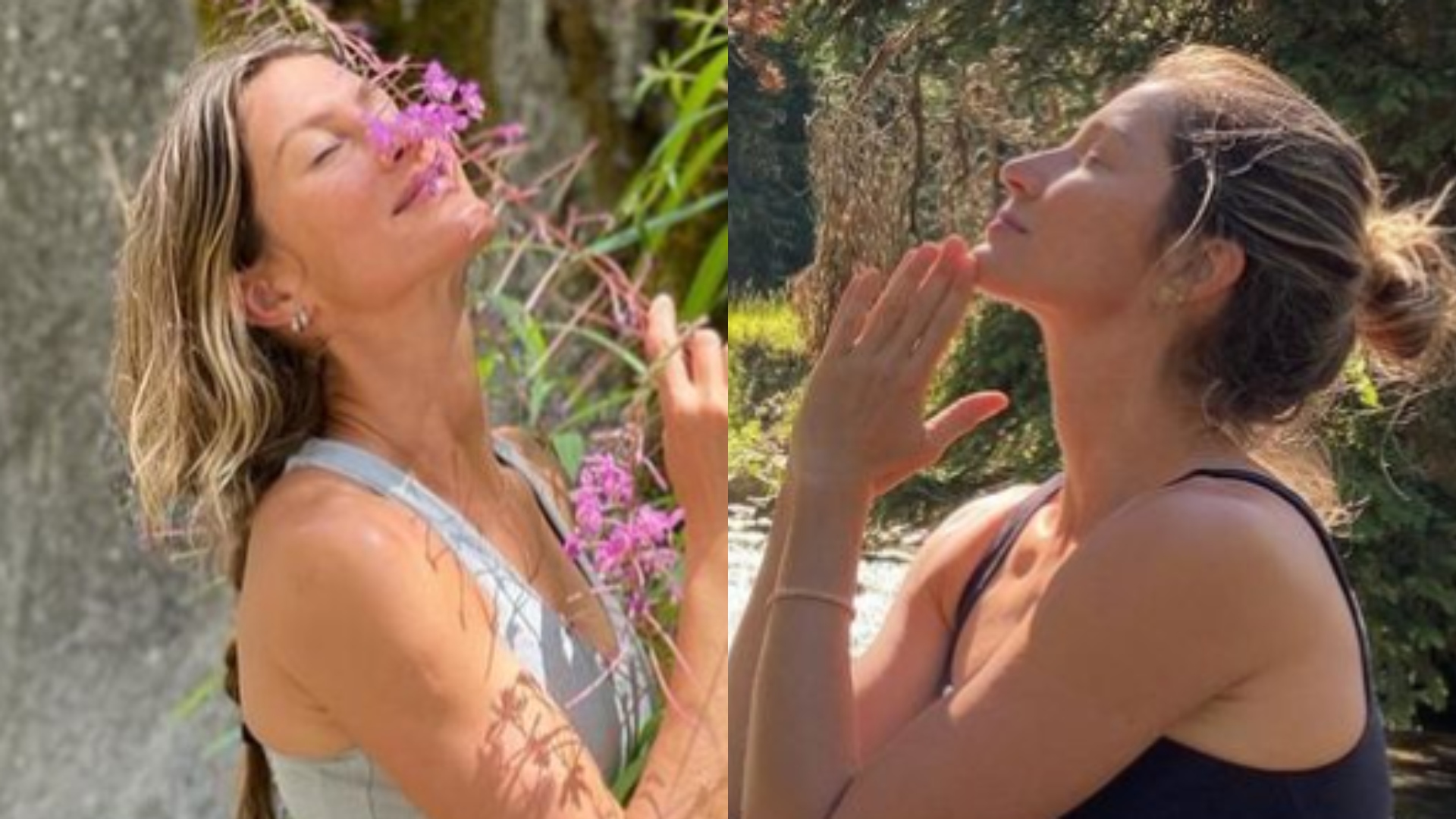 Gisele Bündchen celebra natureza ao curtir férias no Brasil