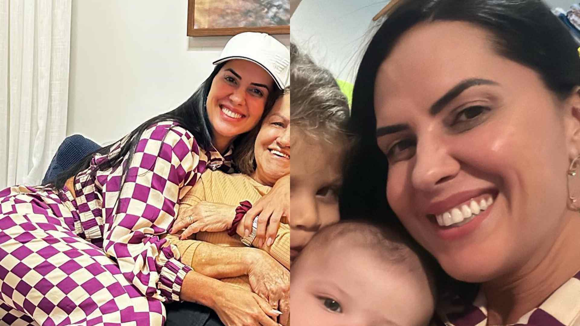 Graciele Lacerda surge agarradinha com a família: “Que dia”