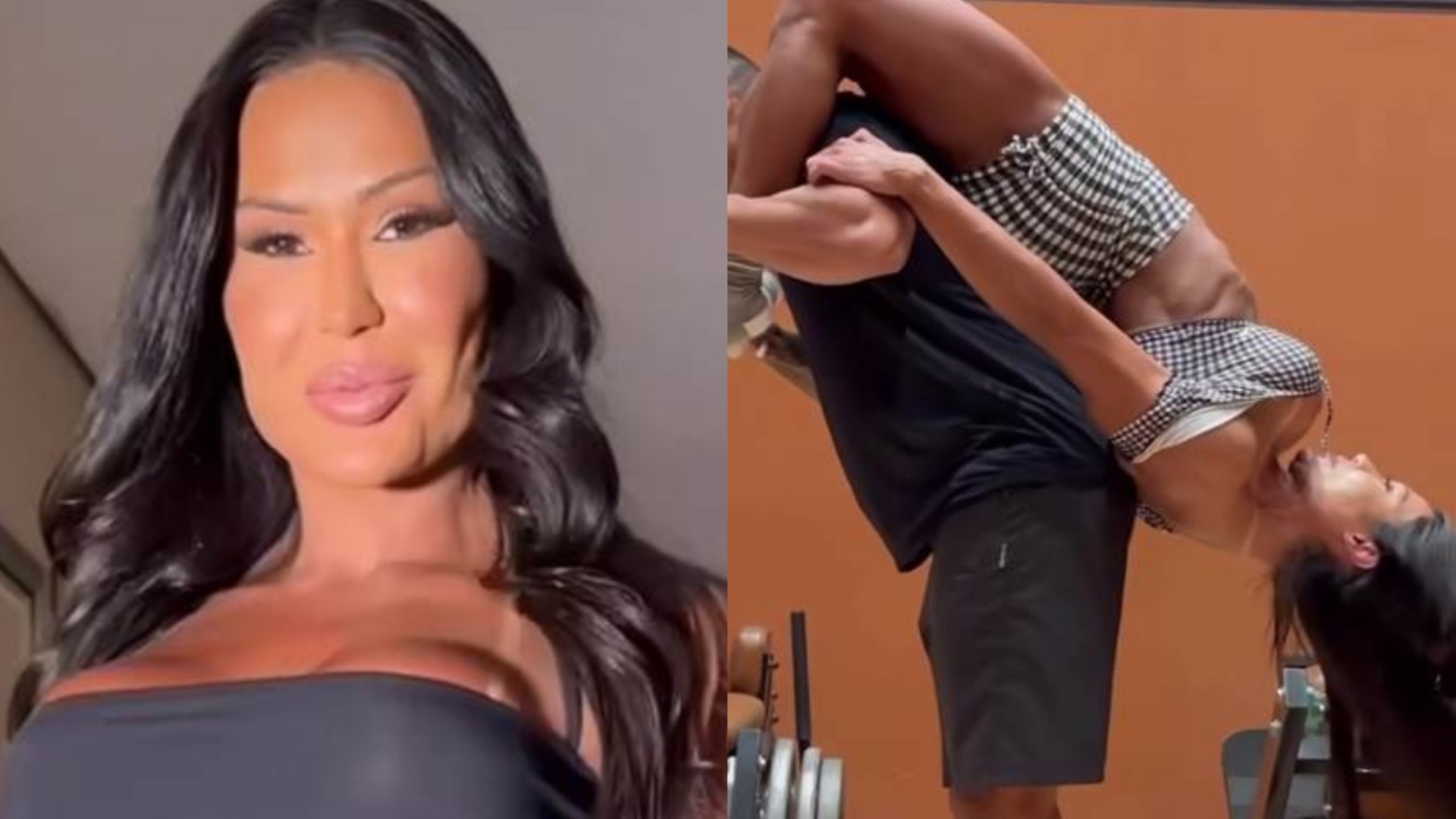 Gracyanne Barbosa se encaixa em homem ao fazer desafio: ‘Muita confiança’