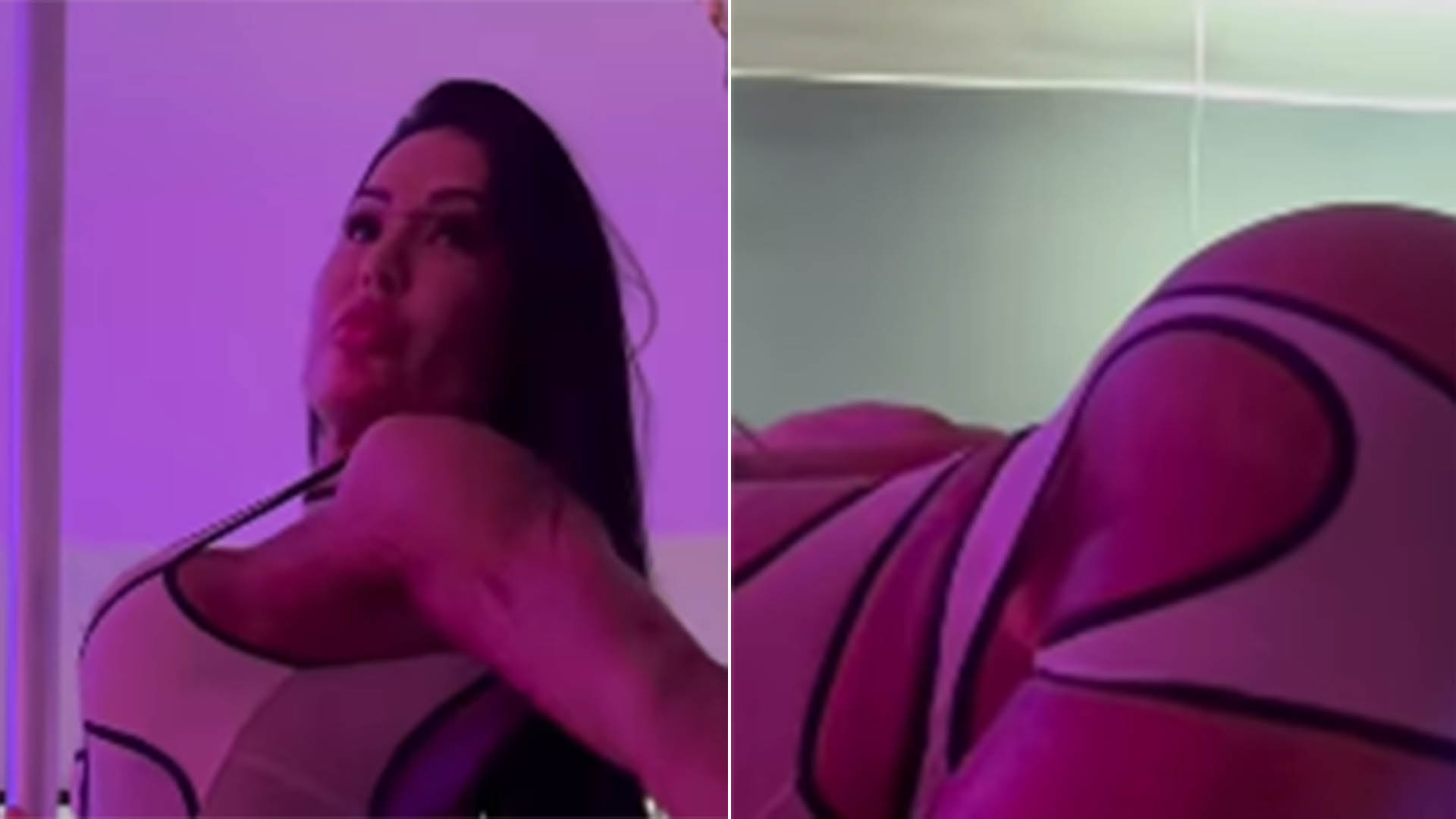 Gracyanne Barbosa deixa o bumbum de fora ao usar macacão com recorte estratégico