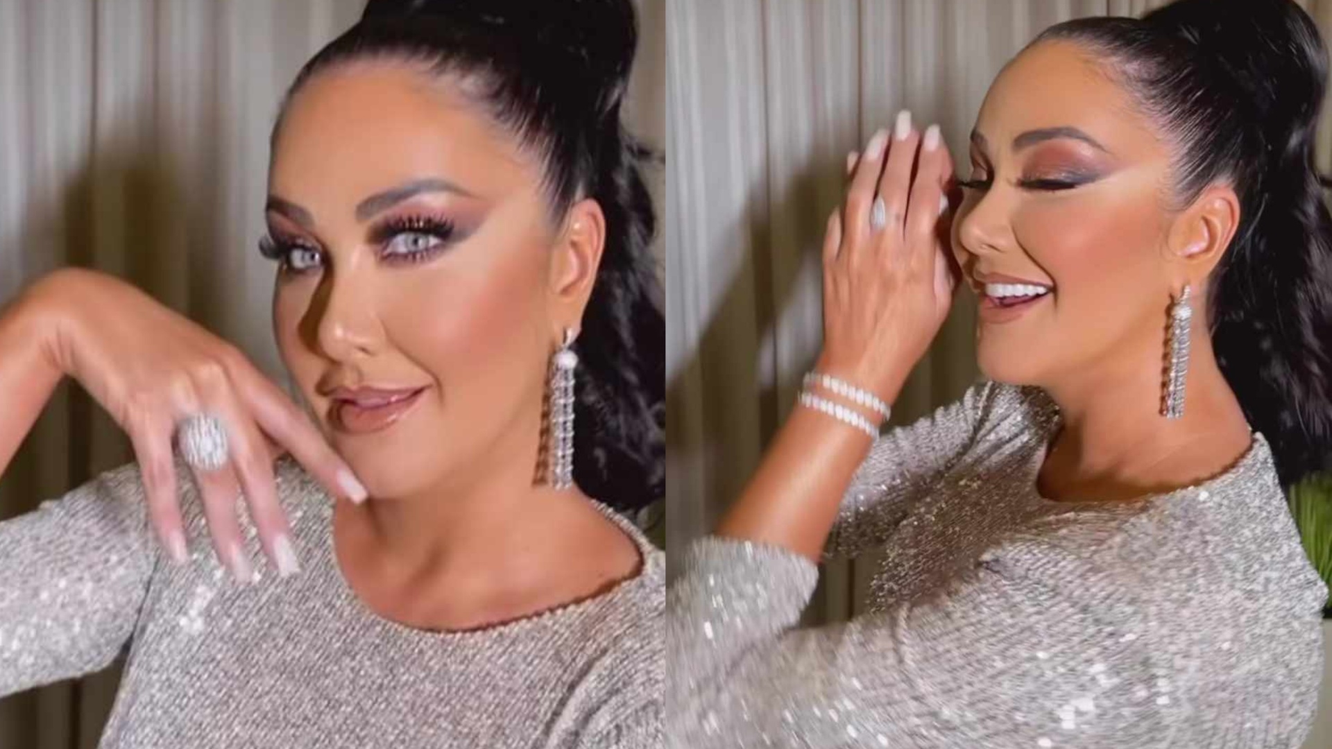 Cheia de joias, Helen Ganzarolli se exibe com look arrasador: ‘Não dá pra brilhar menos?’