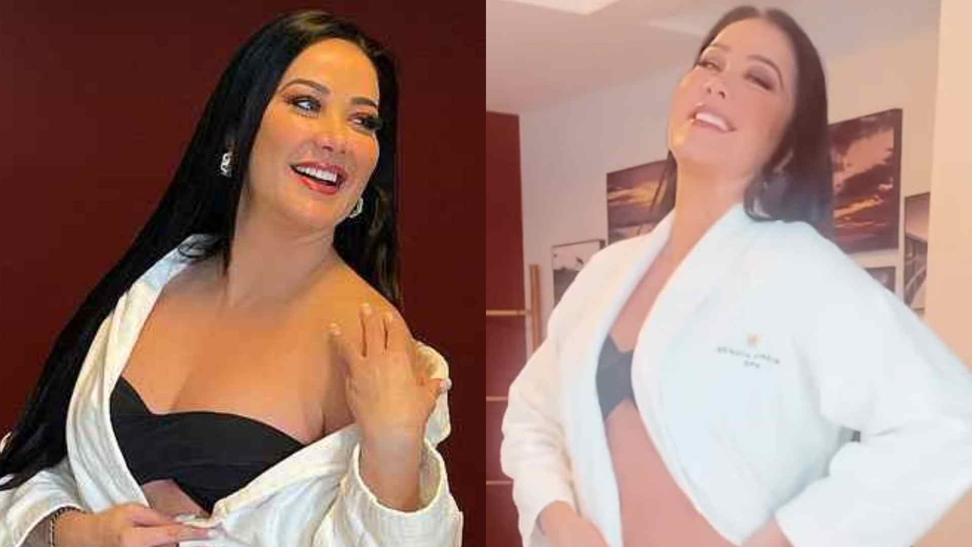 Helen Ganzarolli deixa o roupão aberto e exibe corpão sarado: “Espetáculo”