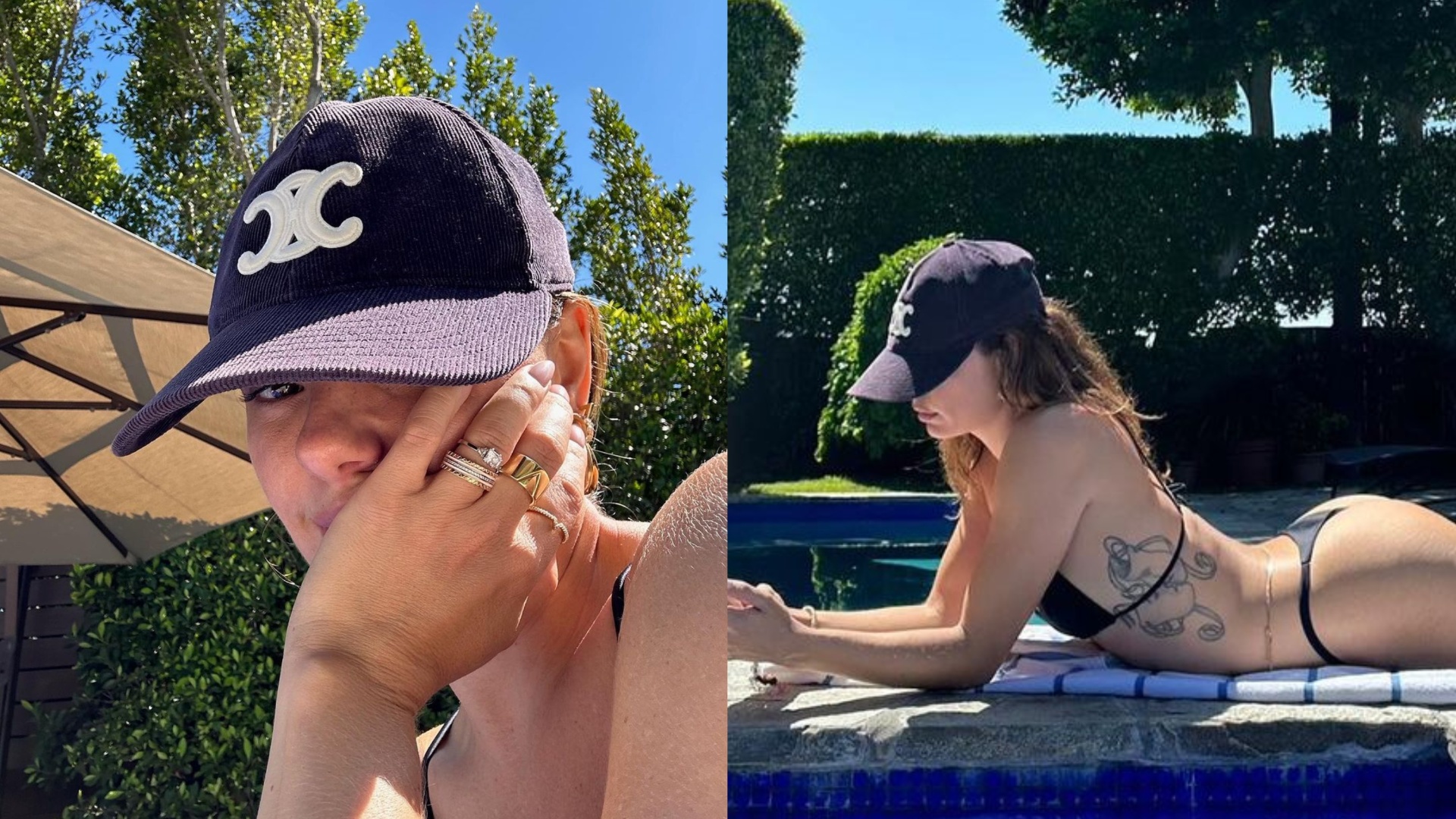 De costas, Isis Valverde revela bumbum empinado na piscina: ‘Linda demais’