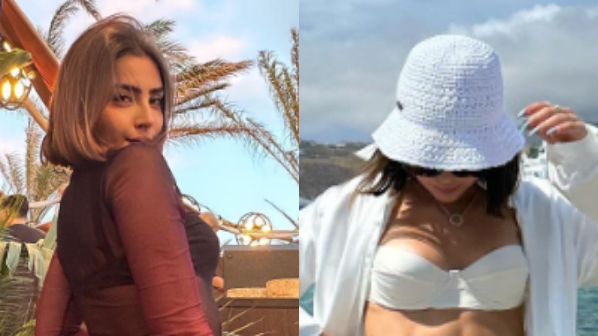 De look transparente, Jade Picon ostenta beleza escultural em fotos de viagem pela Grécia