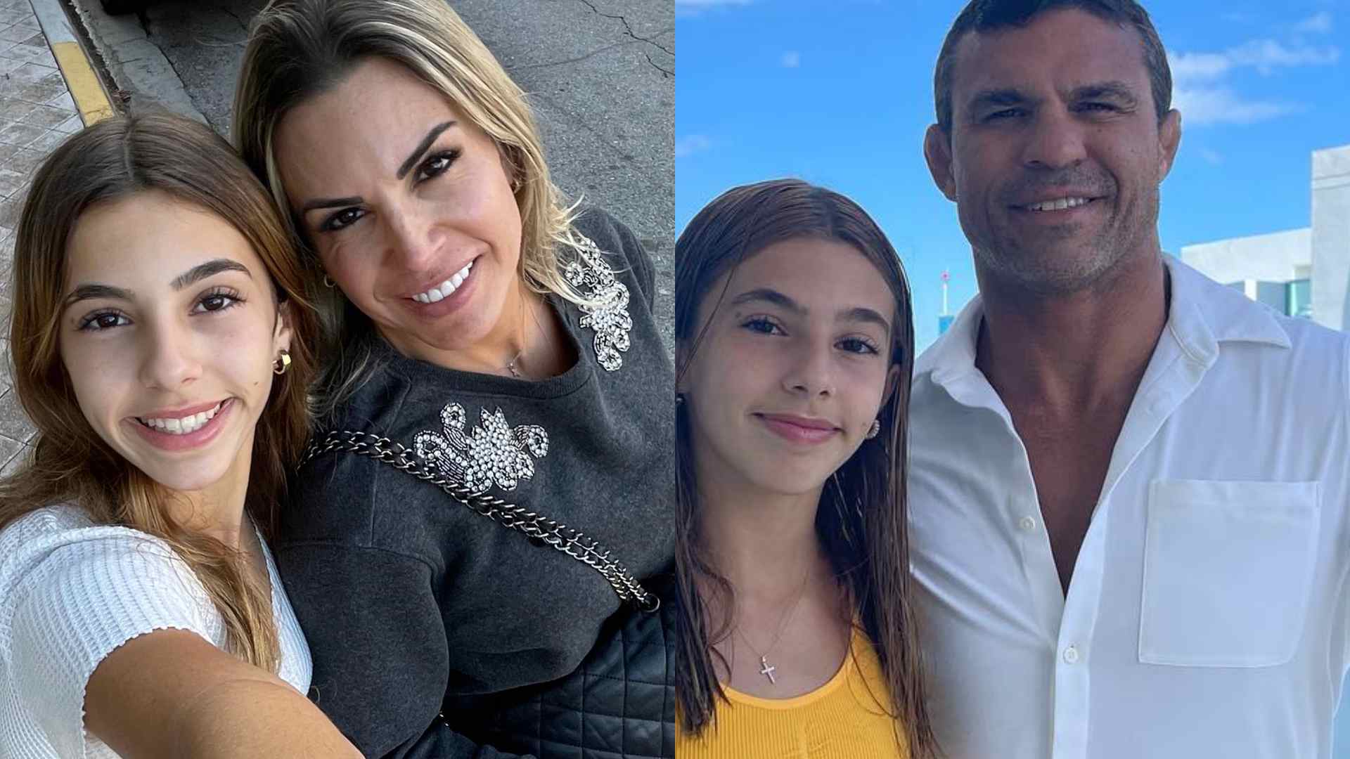 Com cliques raros, Joana Prado e Vitor Belfort comemoram aniversário da filha caçula