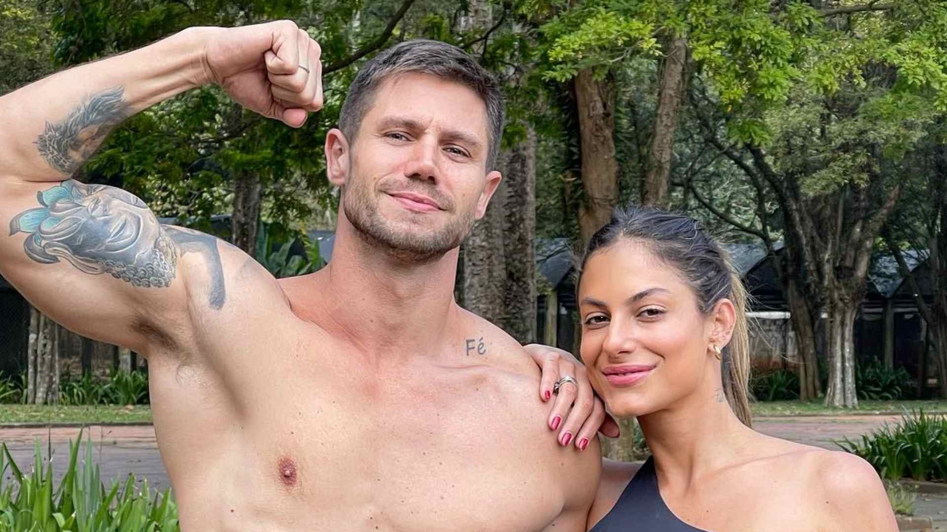 Jonas Sulzbach e Mari Gonzalez ostentam corpos sarados após treino: “Casalzão fitness”