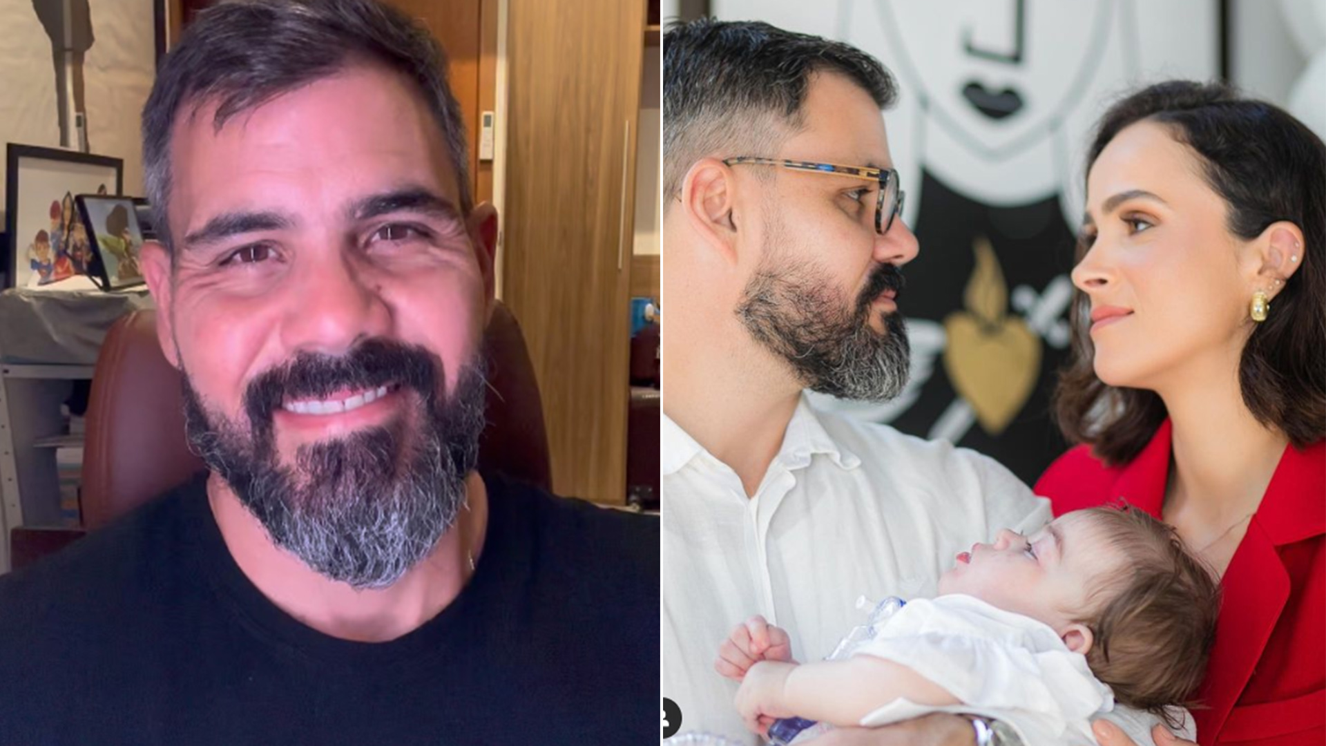 Juliano Cazarré celebra o aniversário de 1 ano da filha caçula: ‘Um ano que valeu por dez’