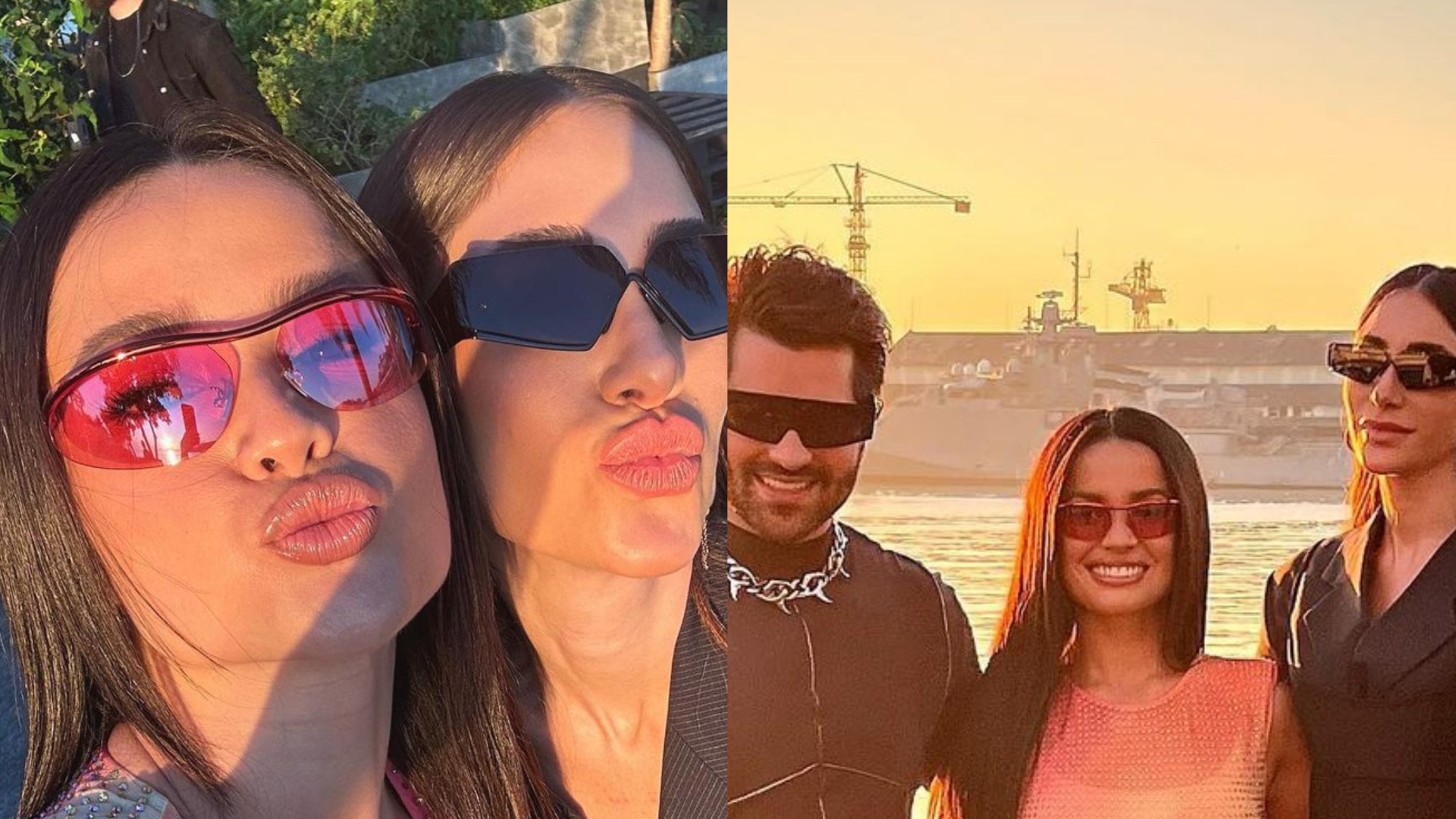 Com vestido de R$ 3 mil, Juliette posa com Alok e Romana Novais