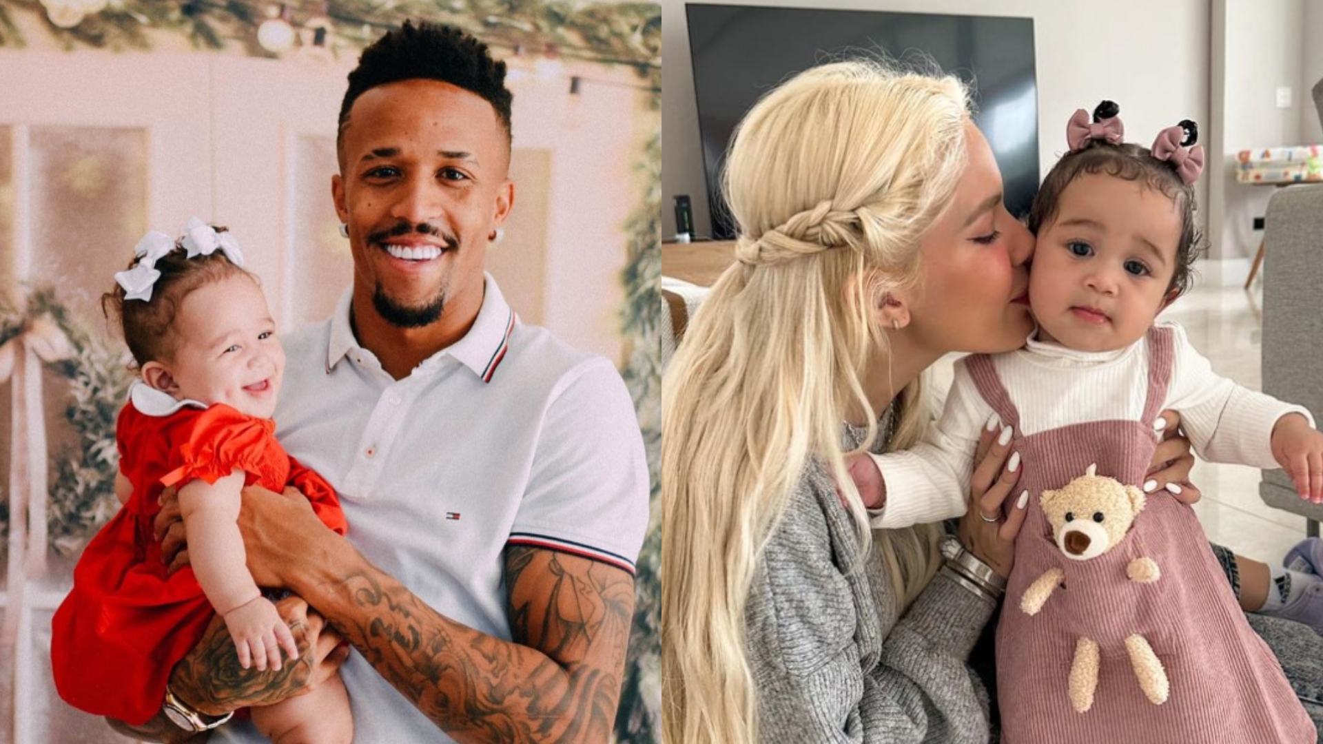 Karoline Lima e Éder Militão aparecem juntos durante noite com filha, Cecília