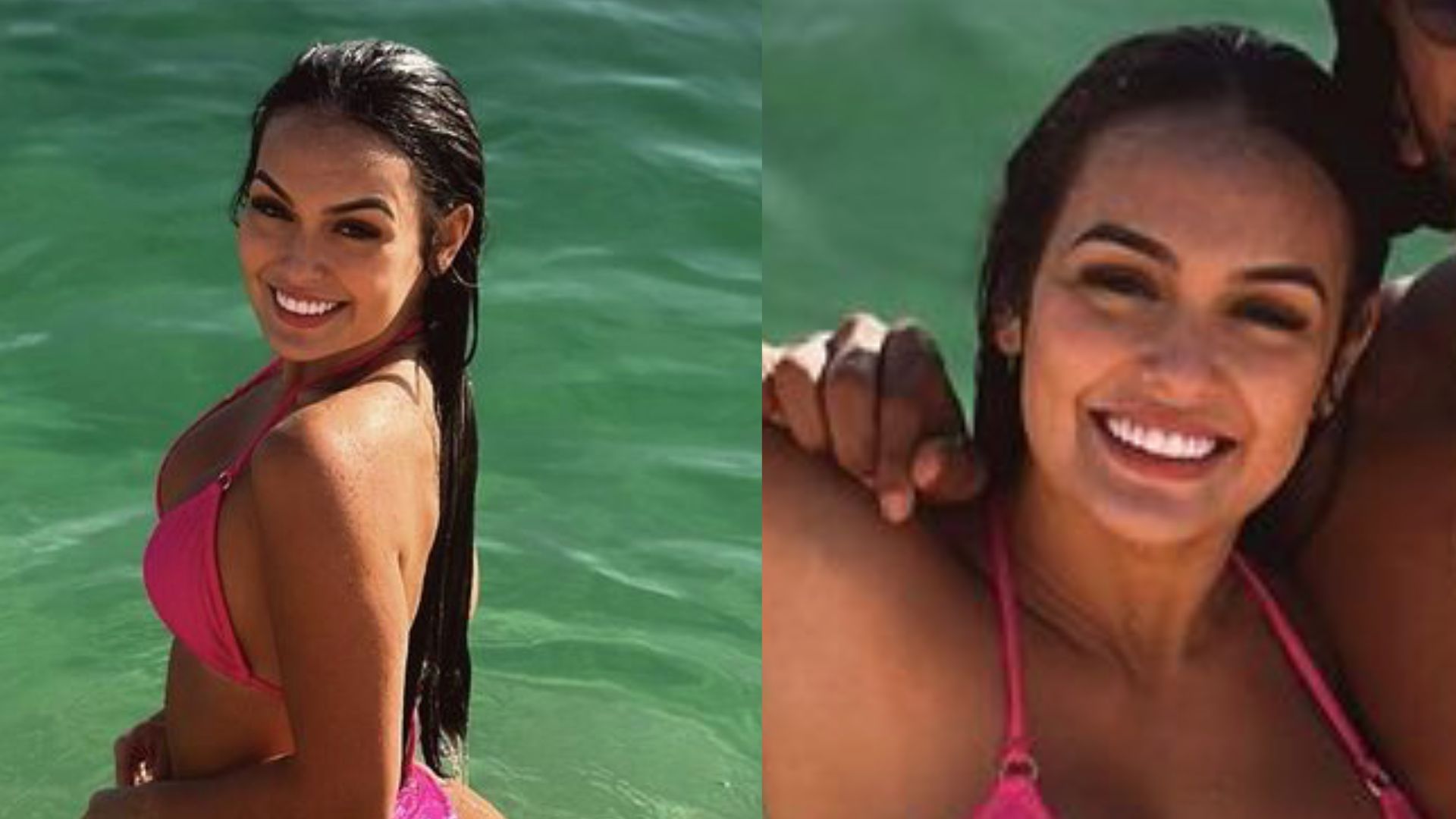 Larissa Santos esbanja corpaço em dia de praia com ex-BBBs: “Muita perfeição”