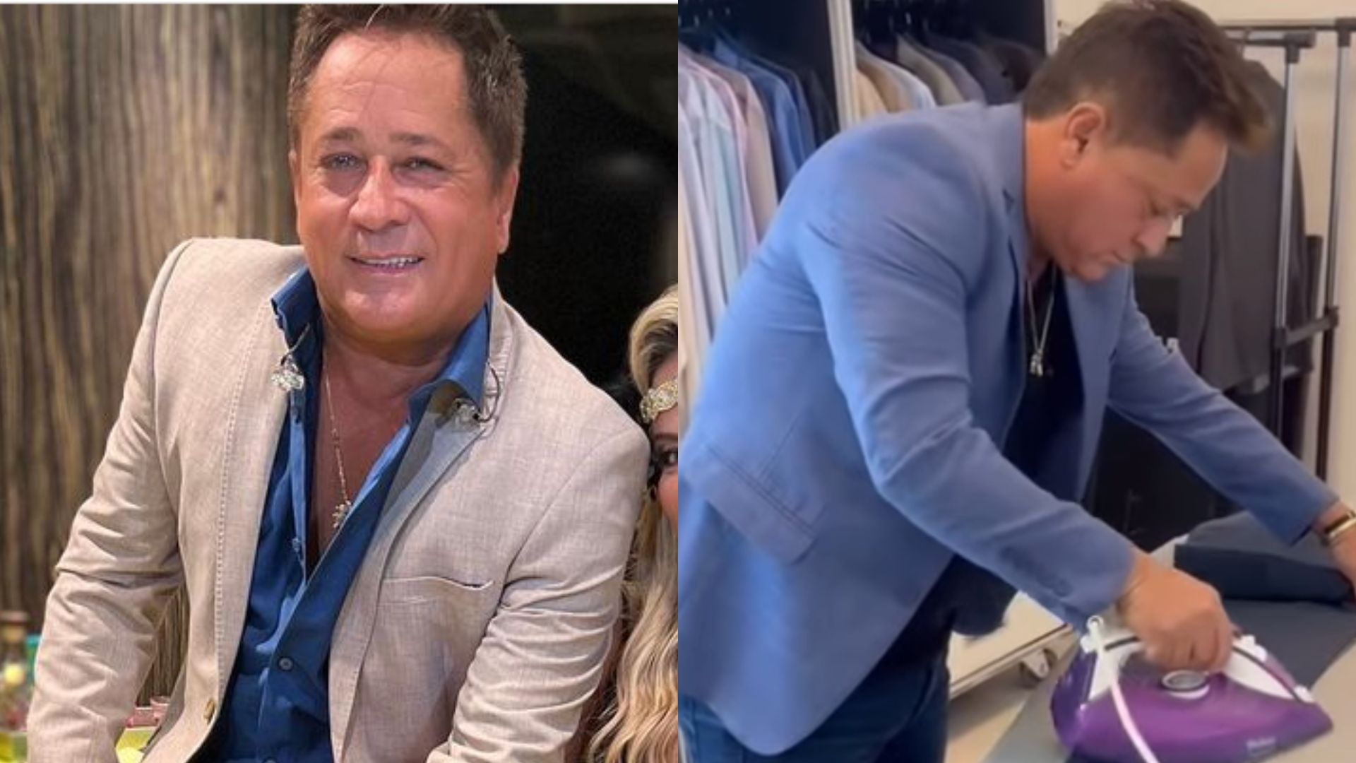 Sem frescura, Leonardo passa as próprias roupas: ‘Aprendi com a minha mãe’