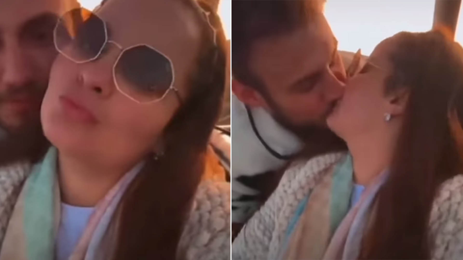 Teve beijo! Maiara e Matheus Gabriel assumem namoro em passeio de balão