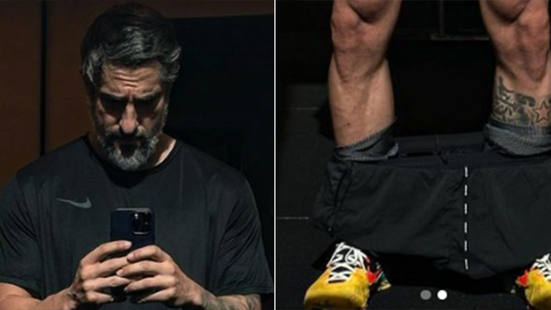 Marcos Mion abaixa a bermuda para exibir as coxas musculosas na web