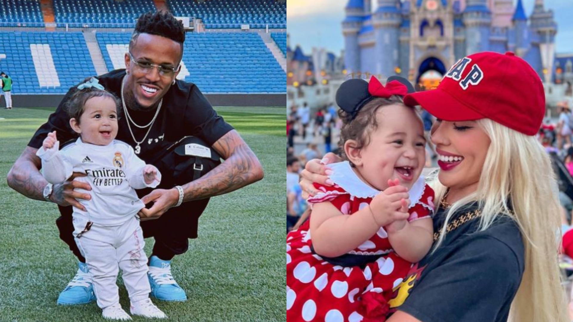 Namorada de Éder Militão é convidada para aniversário de um ano da filha do atleta