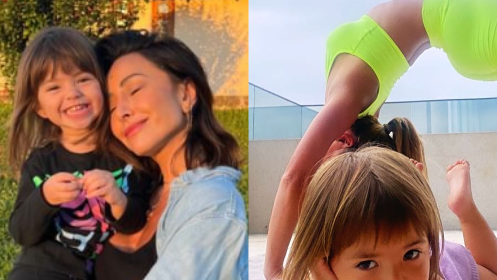 Filha de Sabrina Sato dá um show de fofura ao praticar yoga com a mãe