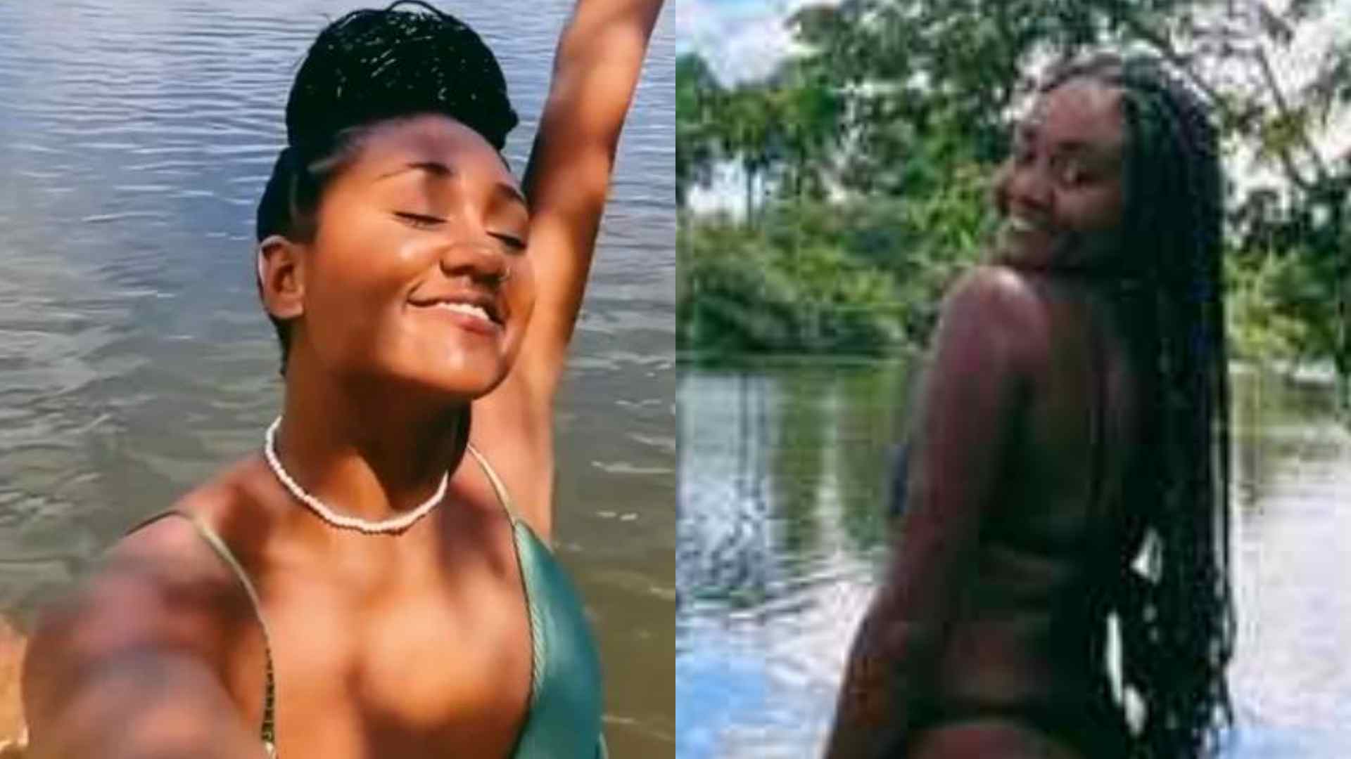 De biquíni fio-dental, Sarah Aline esbanja corpaço durante mergulho no rio: “Uma sereia”