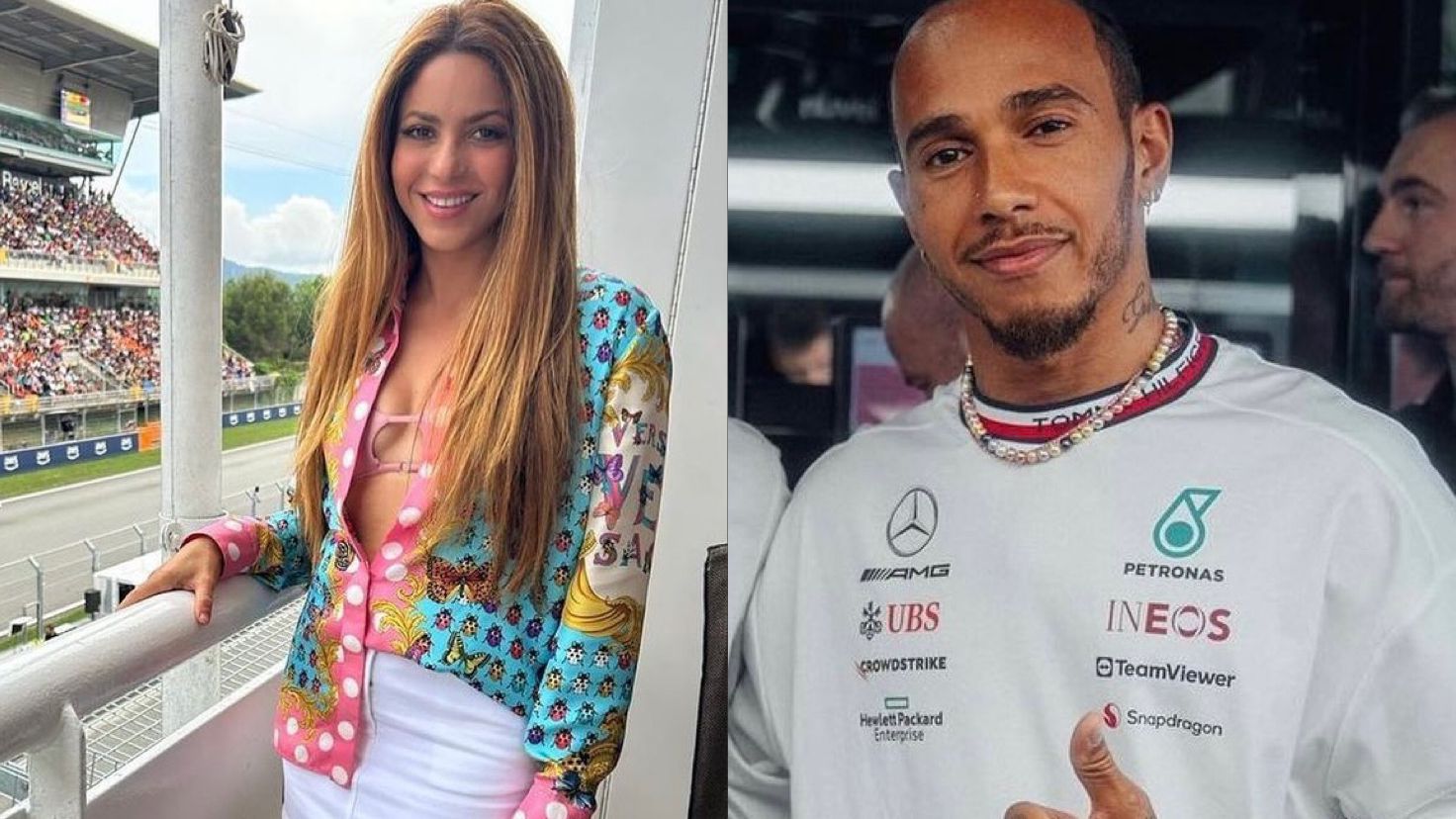 Rumores de romance entre Shakira e Lewis Hamilton aumentam após presença da cantora em GP da Espanha
