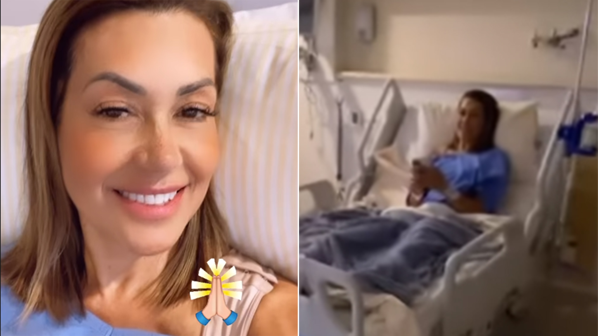 Solange Frazão surge no hospital após passar por cirurgia