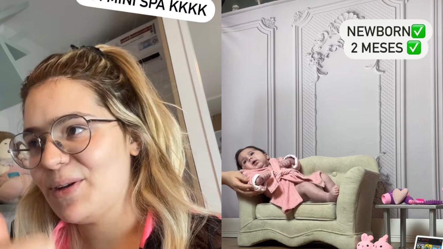 Continuando as comemorações, Viih Tube cria mini spa para ensaio de 2 meses da Lua