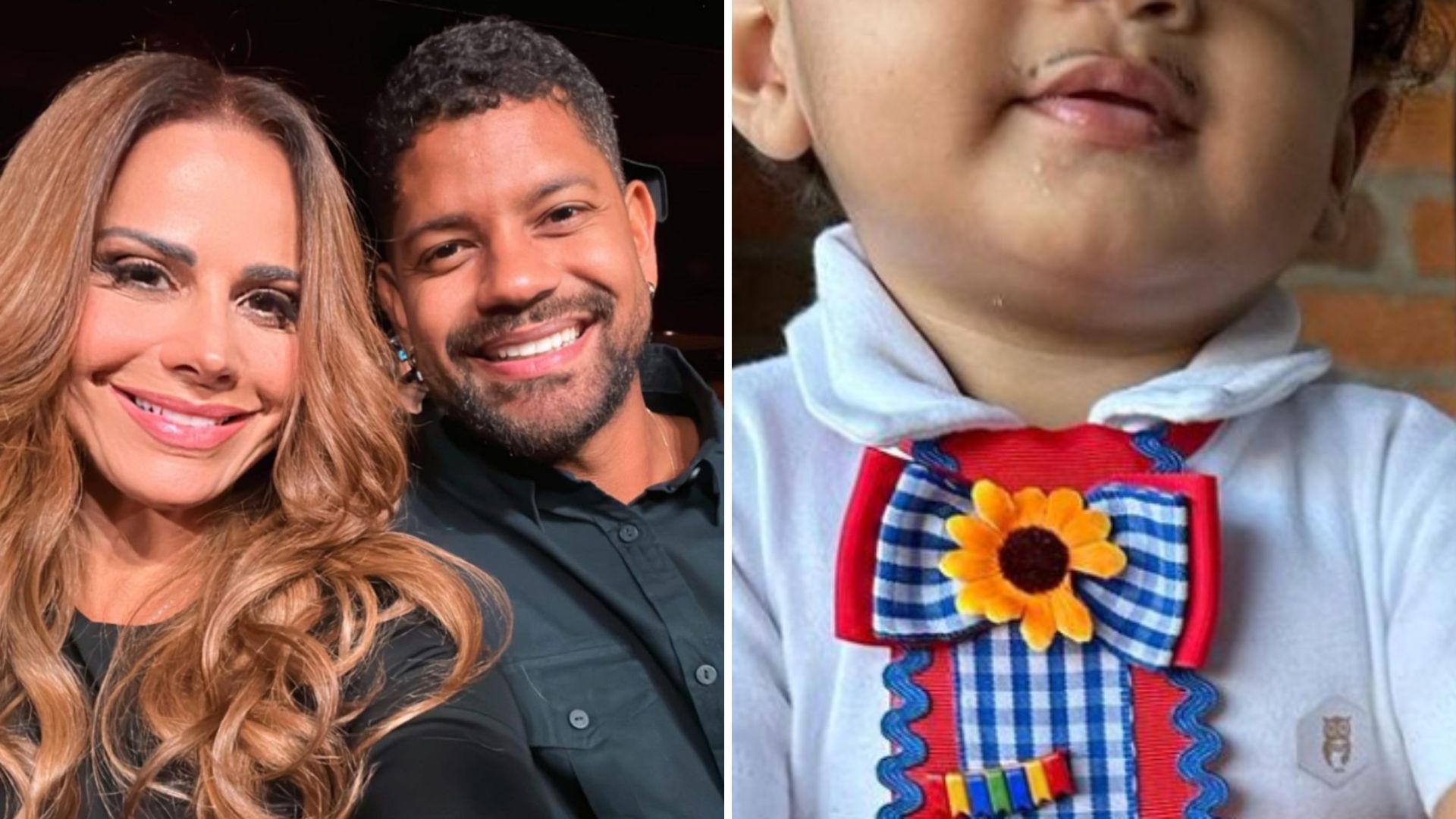 De bigodinho, filho de Viviane Araújo comemora 9 meses e surge enorme: “Lindo”