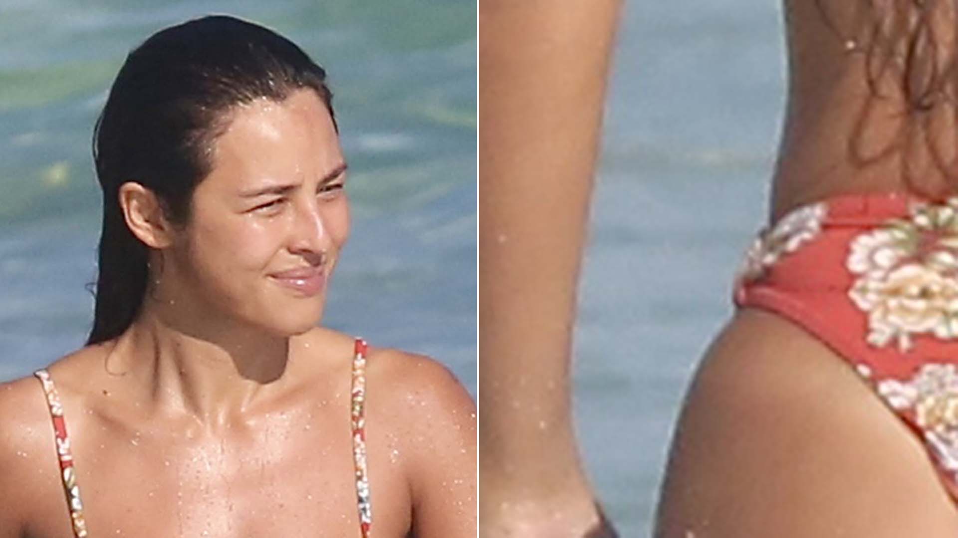 De biquíni, Yanna Lavigne é flagrada de vários ângulos na praia