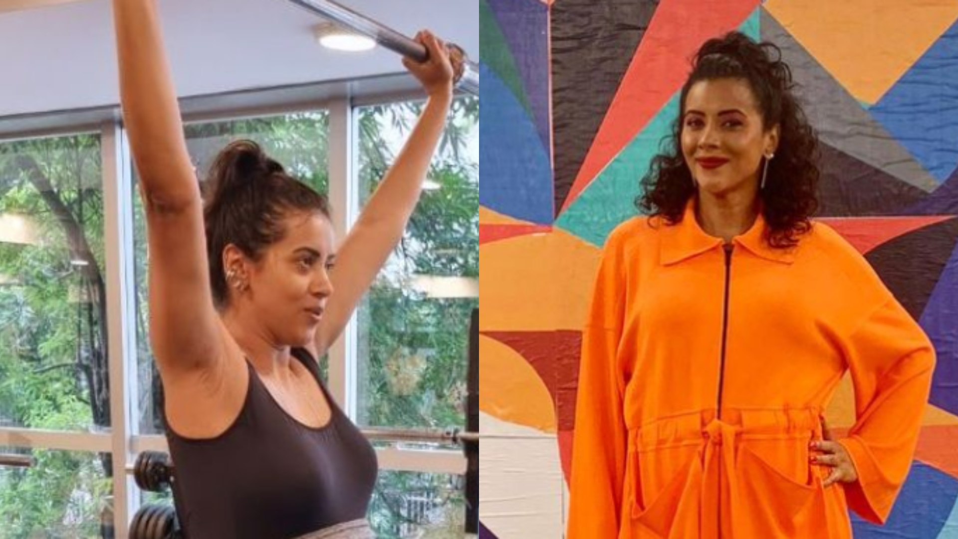 Gravidíssima, Aline Midlej treina e ostenta barrigão ao pegar peso: ‘Bora’