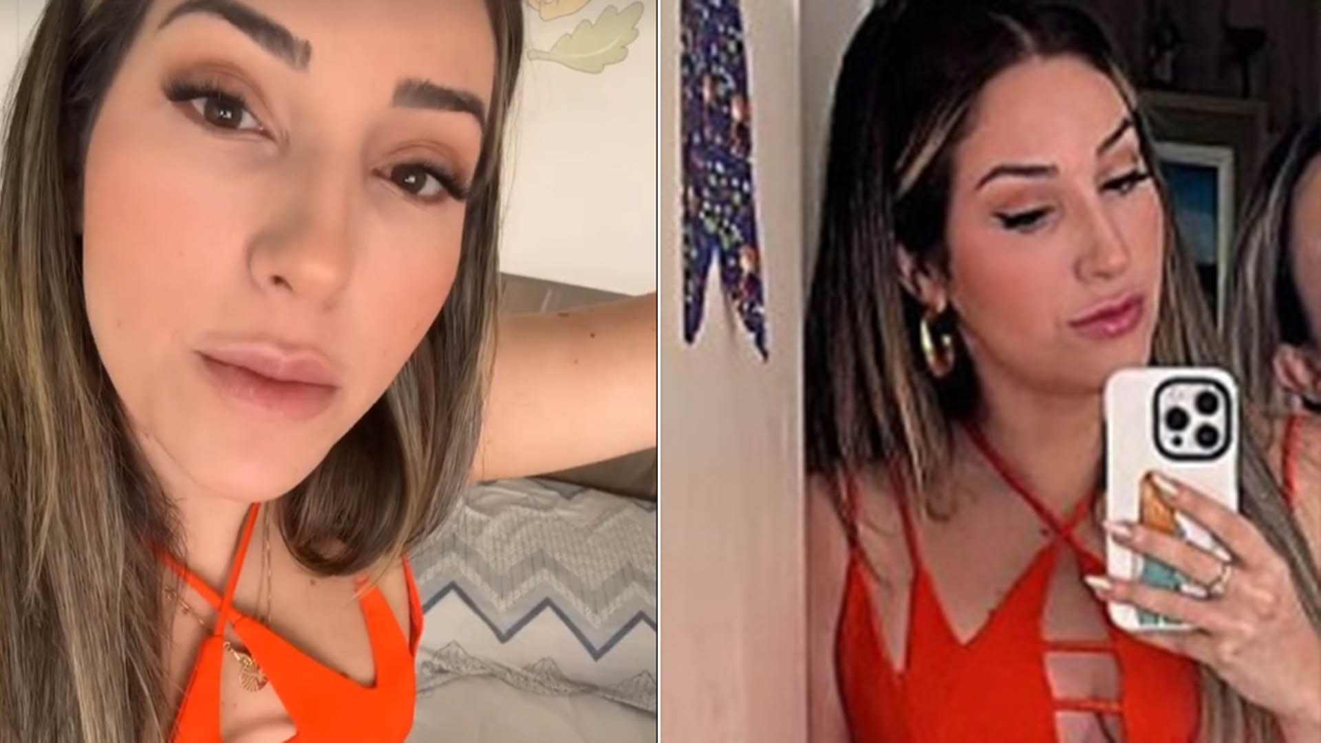 Ex-BBB Amanda Meirelles usa vestido com fenda na perna para evento