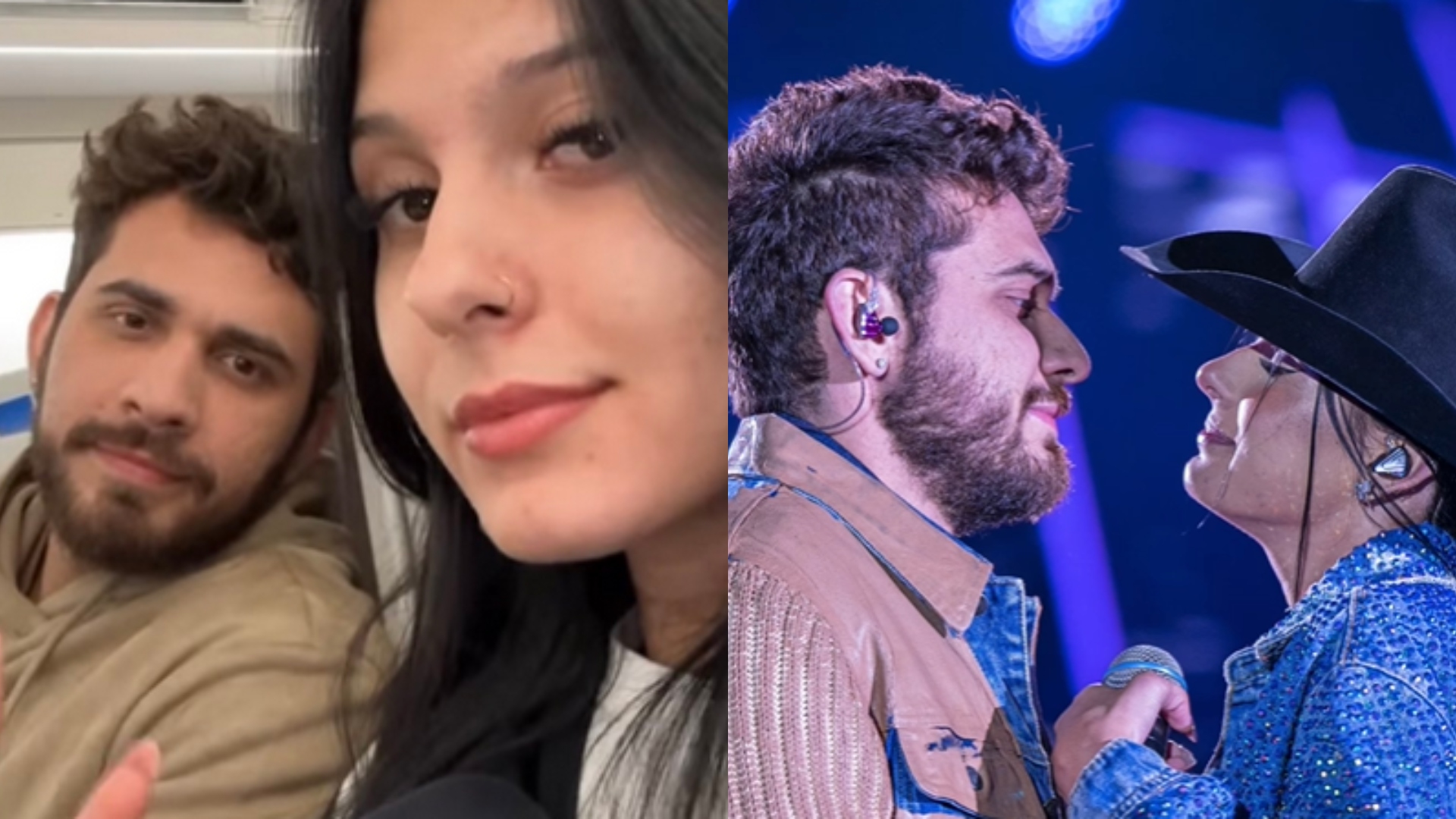 Ana Castela e Gustavo Mioto chegam em Portugal de mãos dadas
