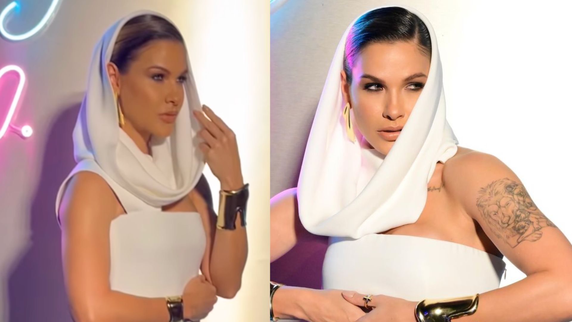 Andressa Suita escolhe look extravagante e vira piada: “Se enrolou numa toalha!”