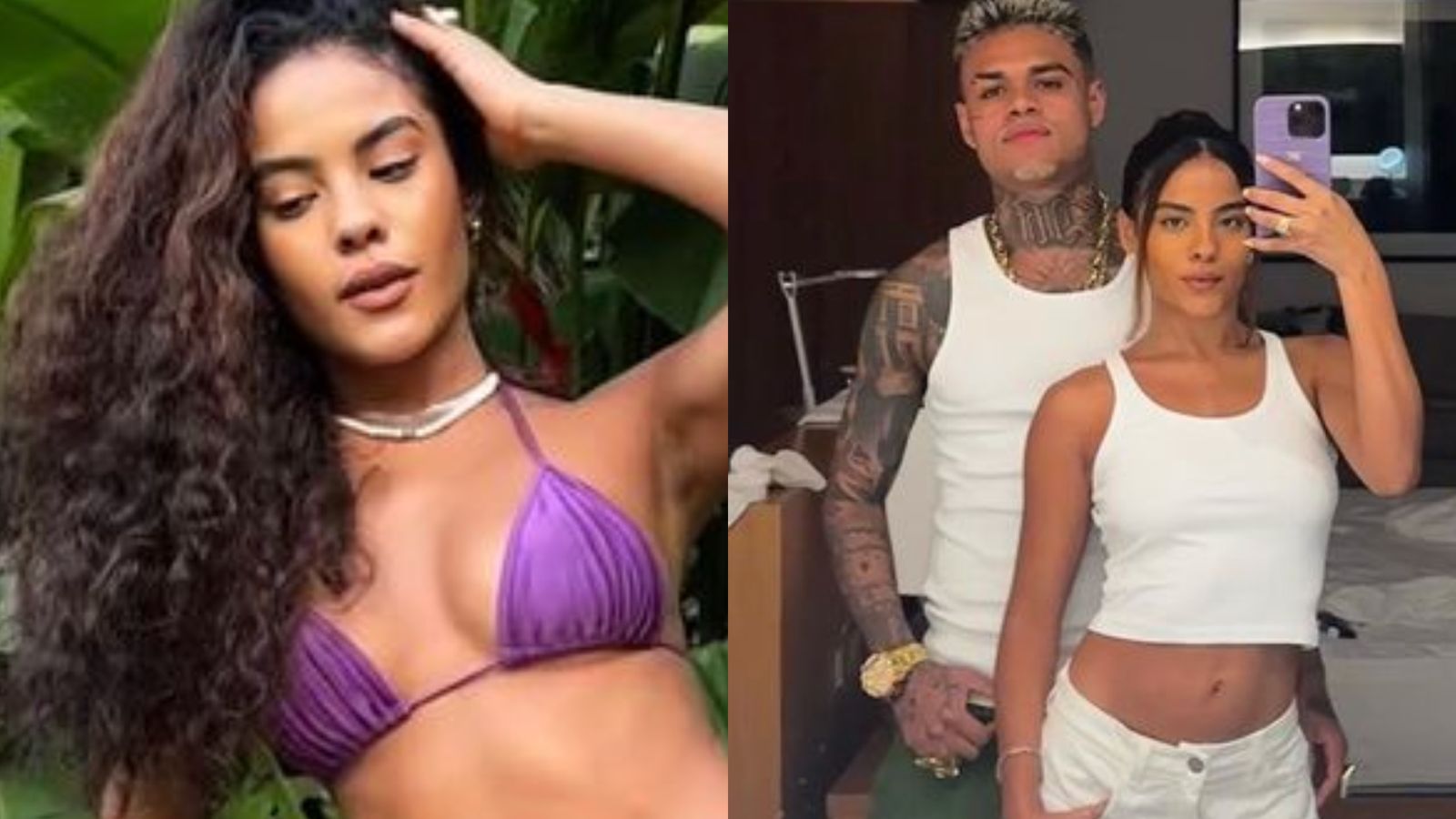 De biquíni, Bella Campos ostenta corpão impecável e MC Cabelinho elogia: “Gostosa”