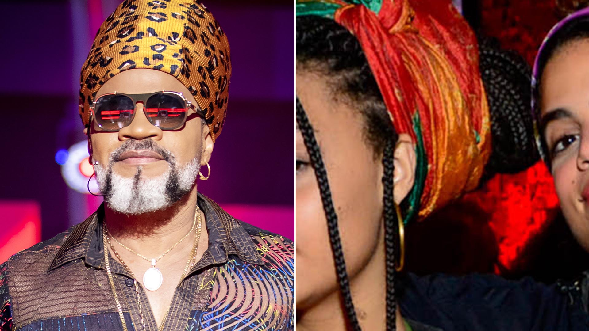 Filhas de Carlinhos Brown, Clara Buarque e Cecilia surgem juntas em show