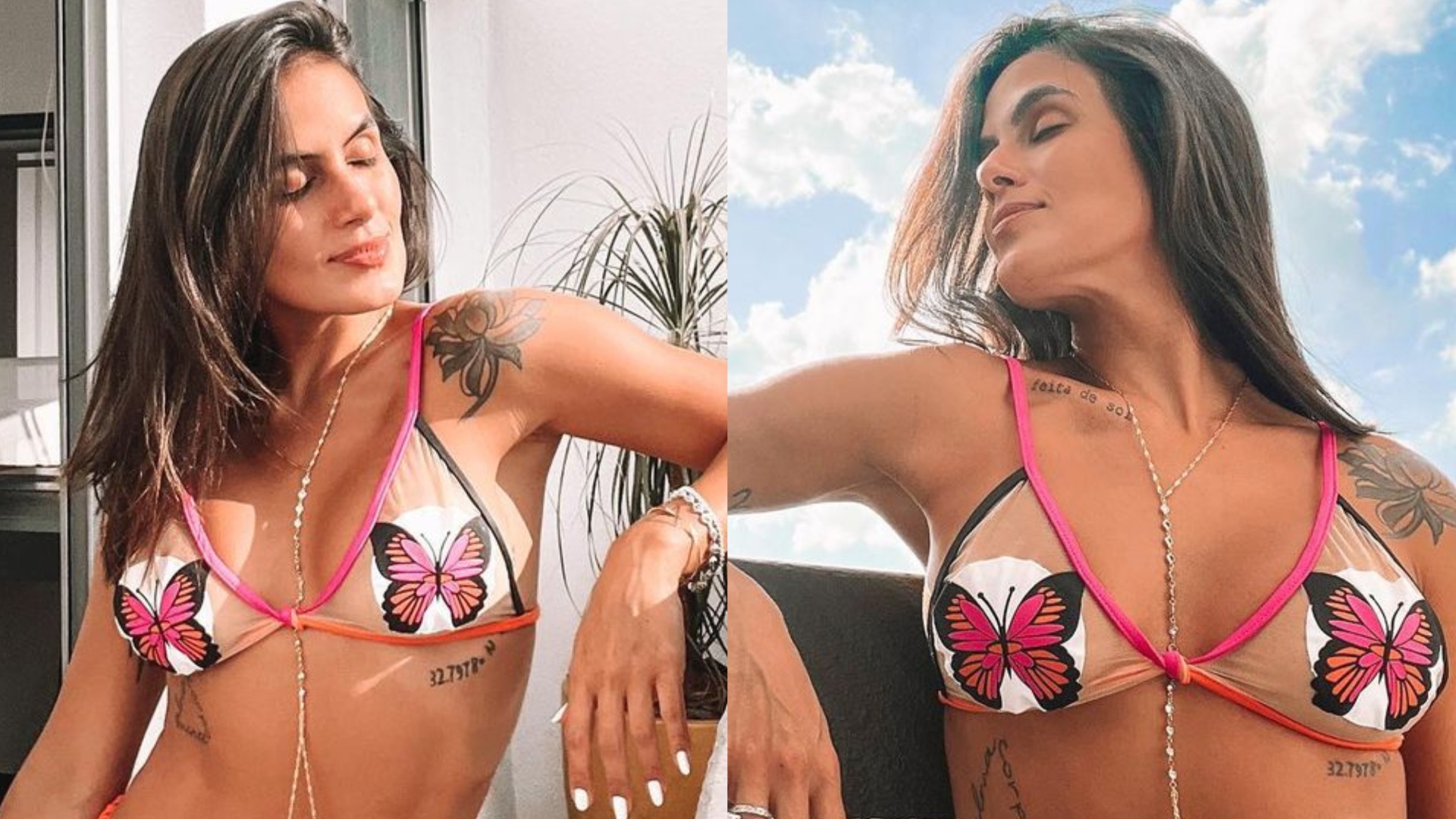 De biquíni transparente, Carol Peixinho esbanja curvas saradas na varanda: ”Linda”