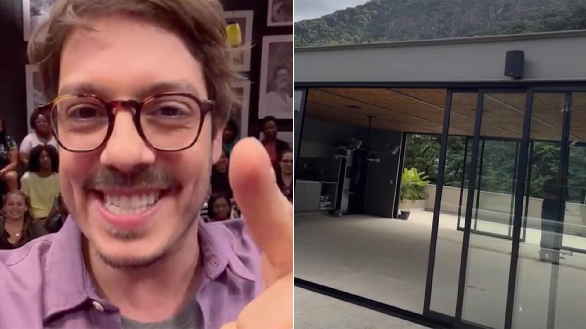 Fábio Porchat revela detalhes de sua mansão de três andares no Rio de Janeiro