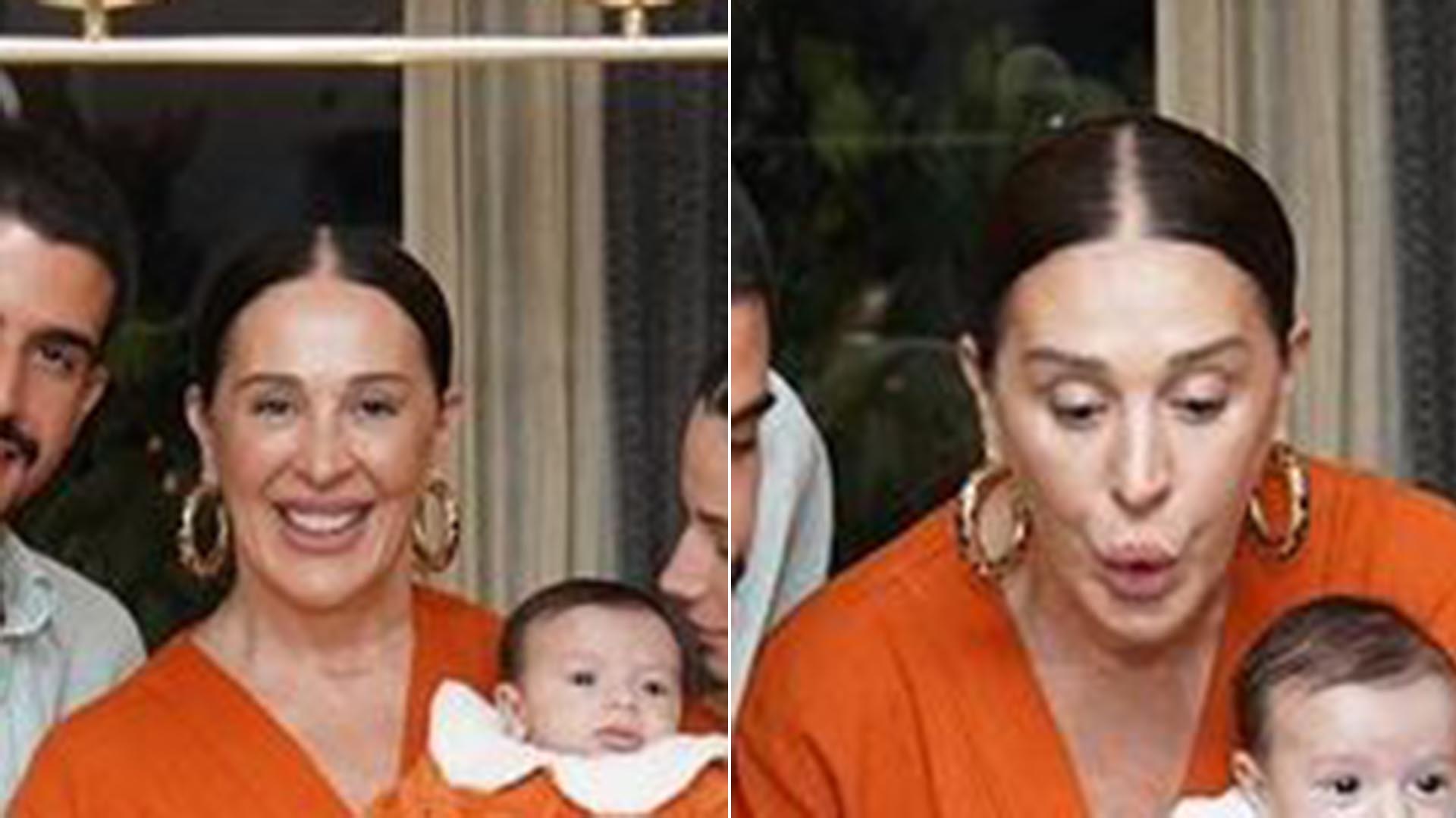 Claudia Raia reúne os três filhos em foto durante festa de mêsversario
