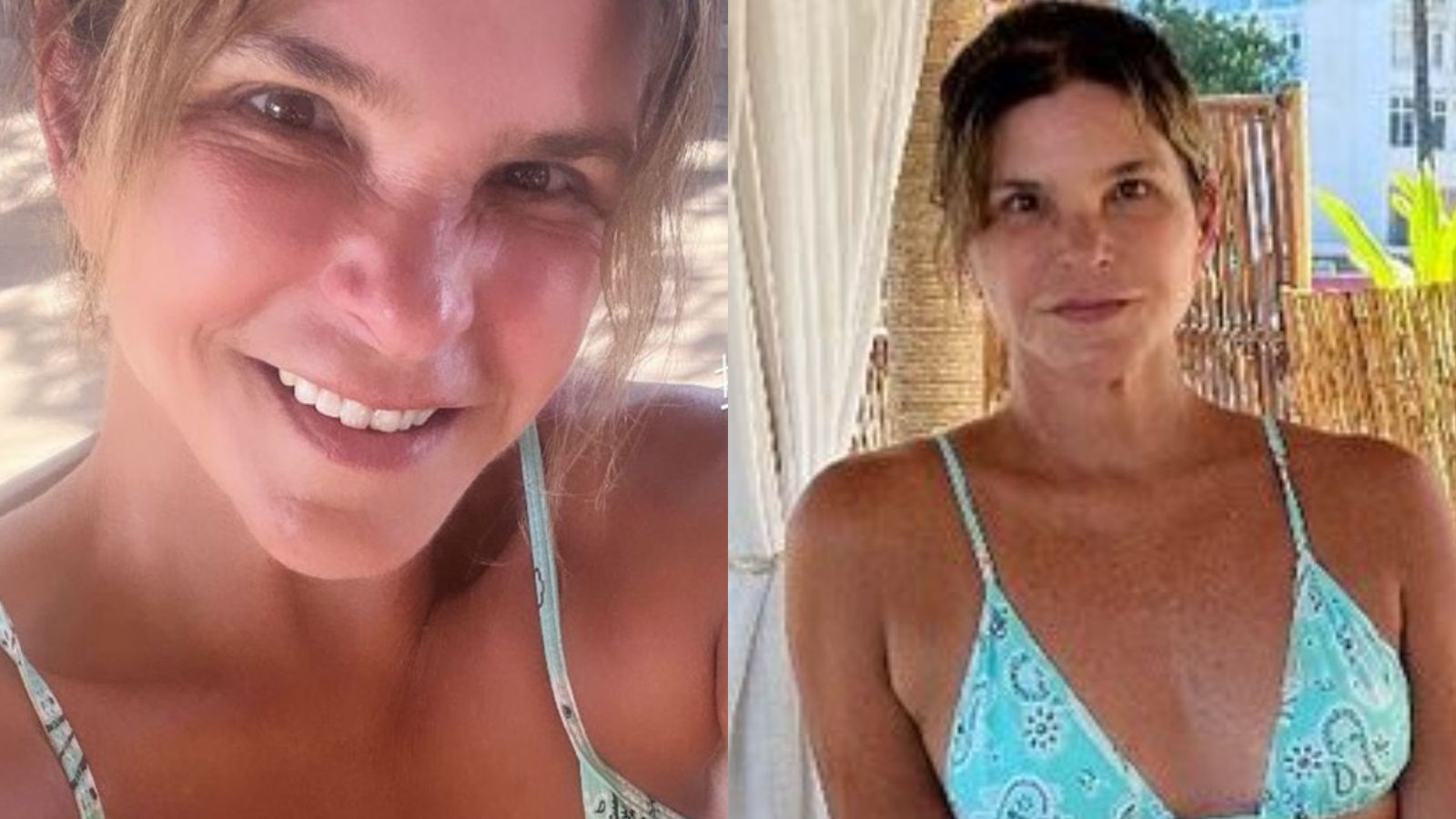 Cristiana Oliveira ostenta beleza natural ao posar de biquíni
