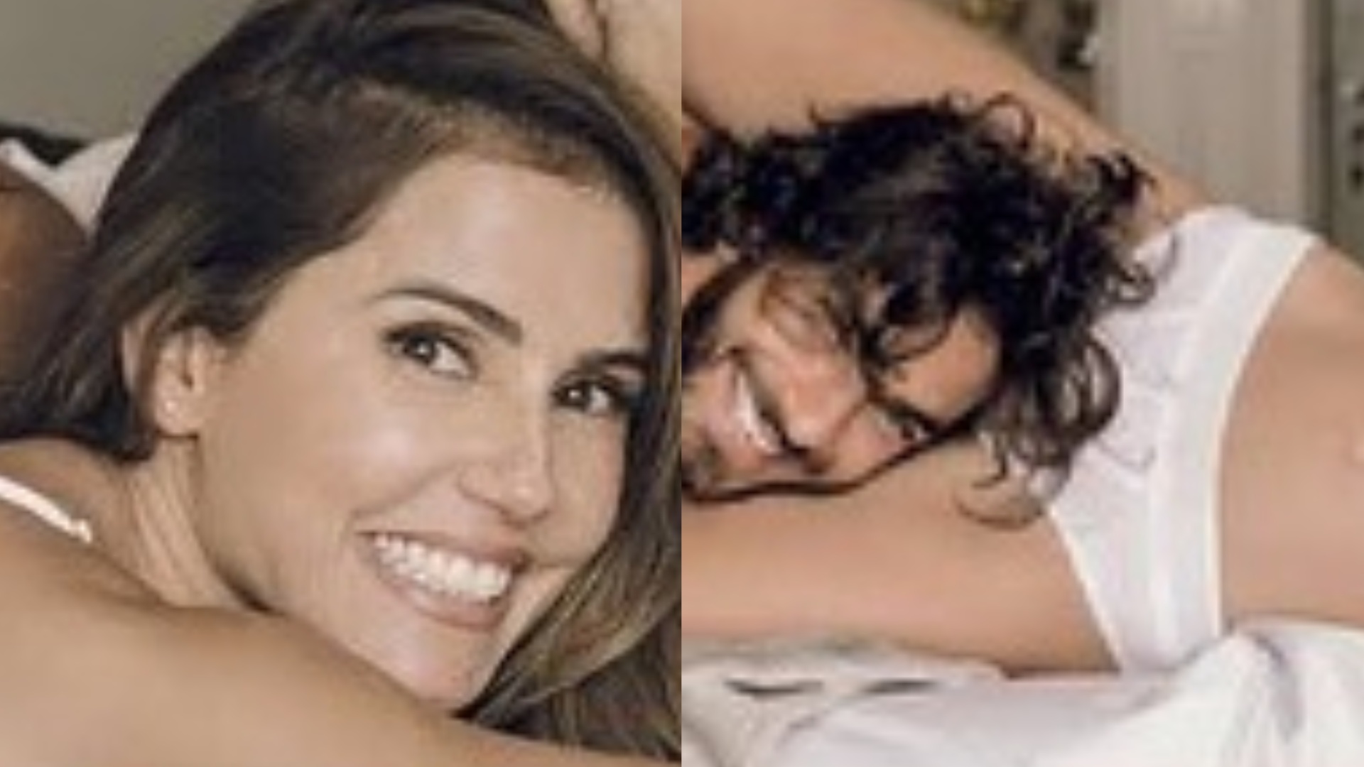 Com o marido, Deborah Secco protagoniza momentos quentes na cama: ‘Lindos’