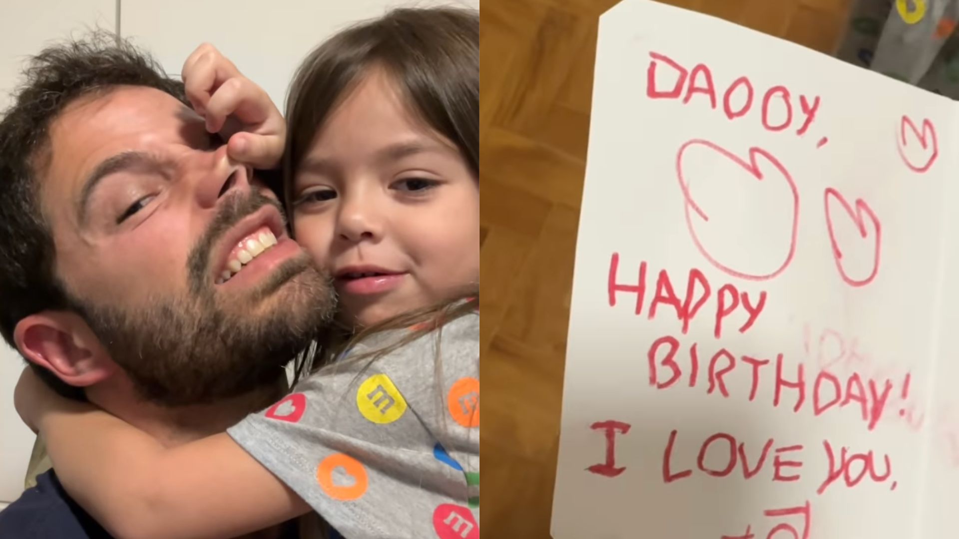 Duda Nagle se derrete ao receber carta de aniversário da filha, Zoe: “I love you!”