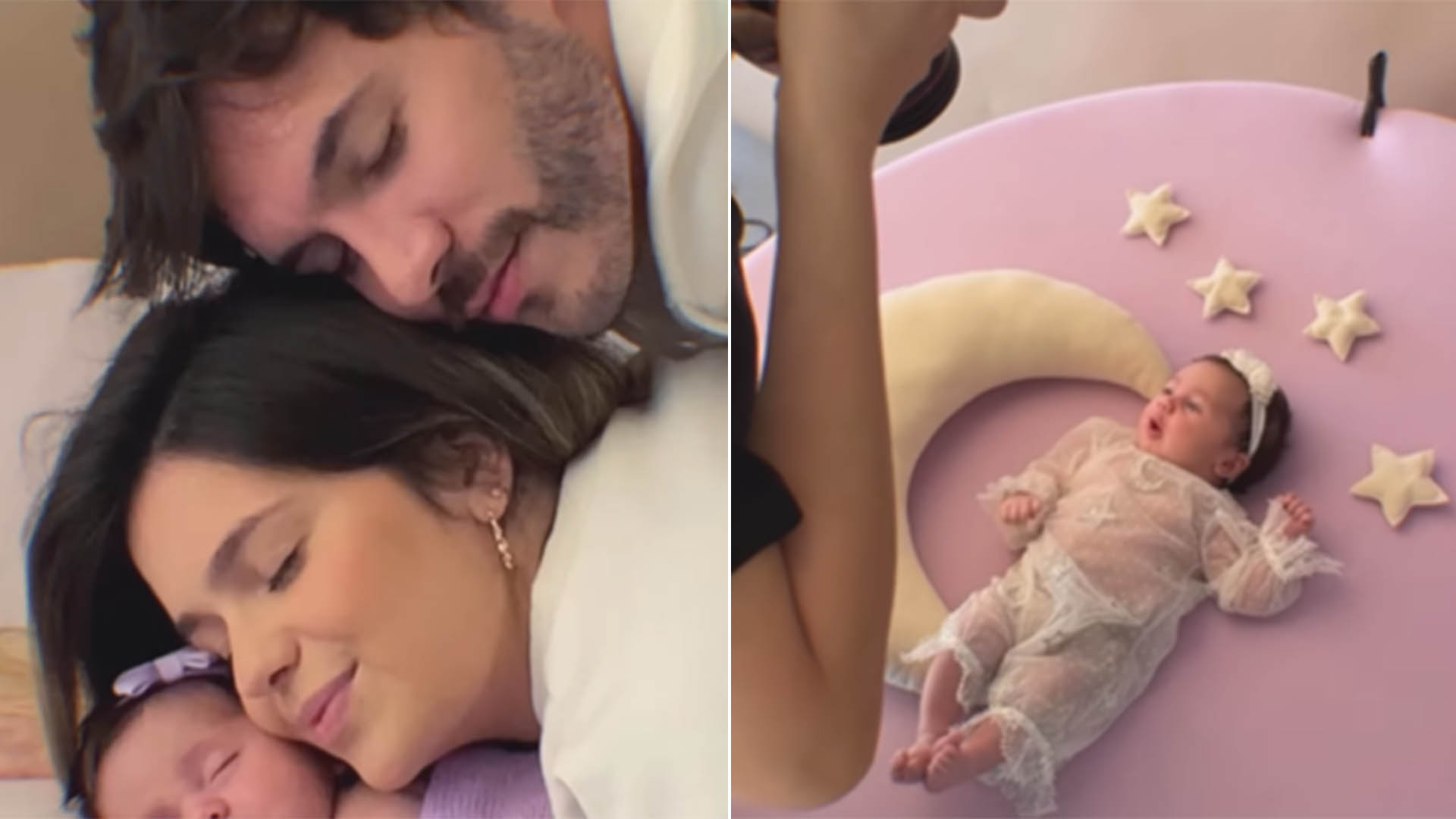 Ex-BBB Eliezer explode o fofurômetro ao mostrar vídeo do ensaio newborn da filha
