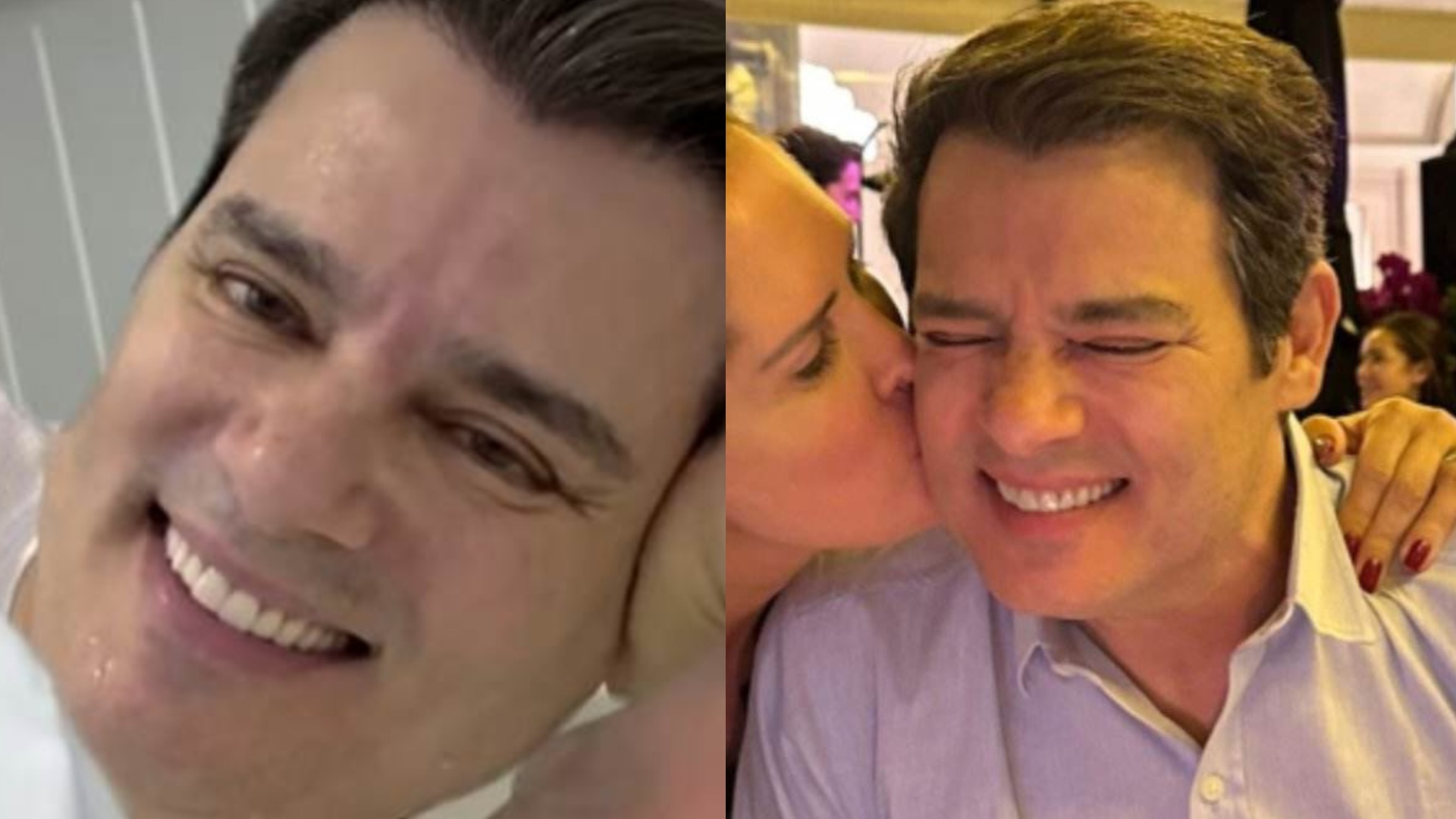 Já viu? Esposa de Celso Portiolli surge em clima de romance com o apresentador