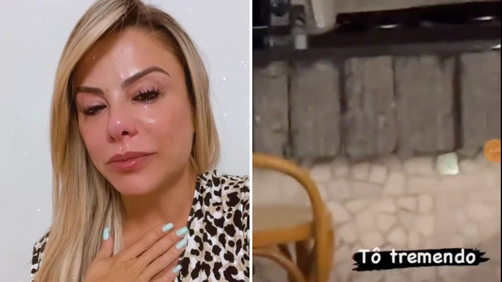 Esposa de Leonardo entra em pânico após casa ser invadida: “Tô tremendo”